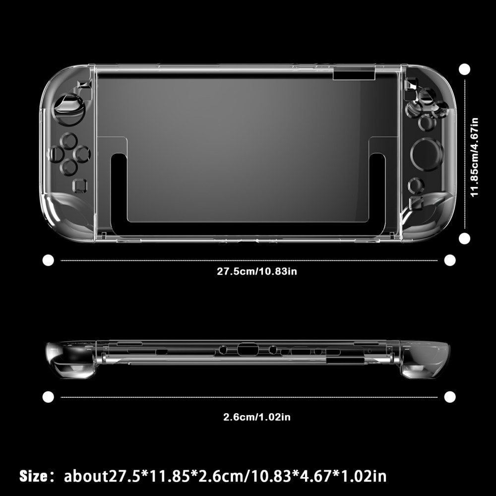 Nintendo Switch 2 Beskyttende TPU-cover, Gennemsigtig