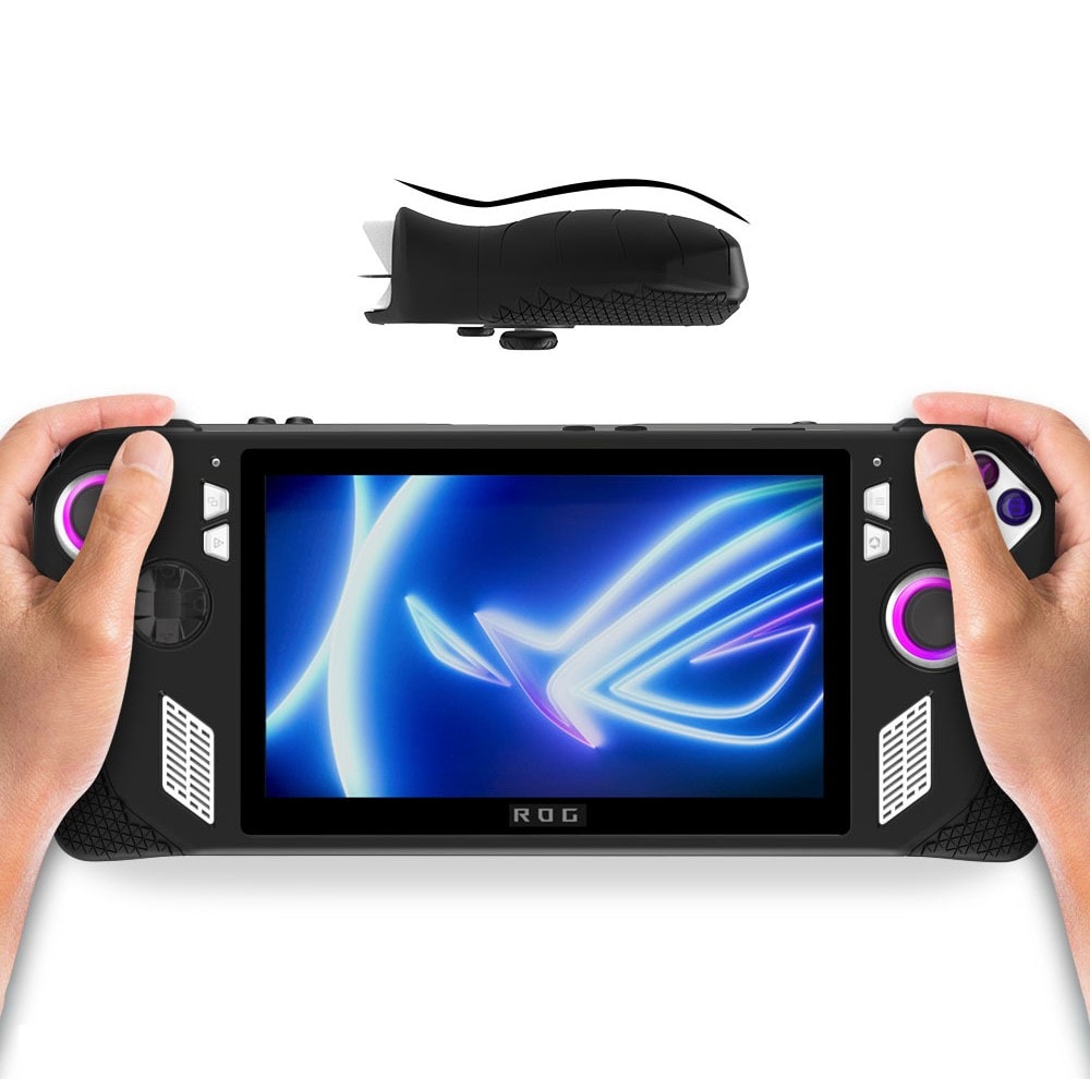 Asus ROG Ally silikonecover med tommelfingergreb, Sort