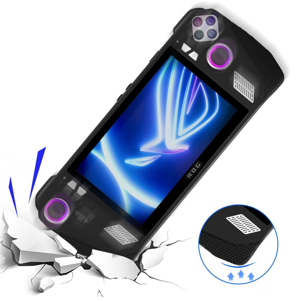 Asus ROG Ally silikonecover med tommelfingergreb, Sort