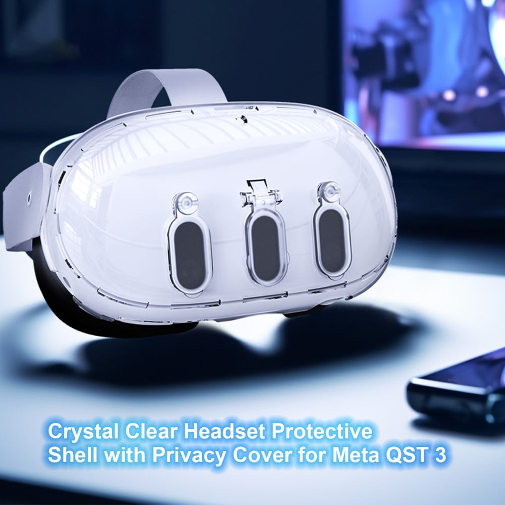 Meta Quest 3 VR beskyttende hardcase, Gennemsigtig
