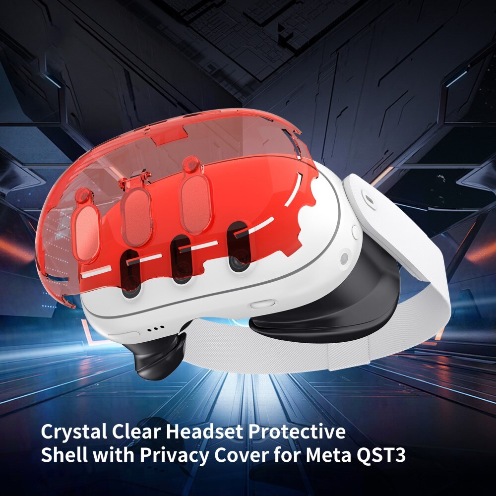 Meta Quest 3 VR beskyttende hardcase, Gennemsigtig