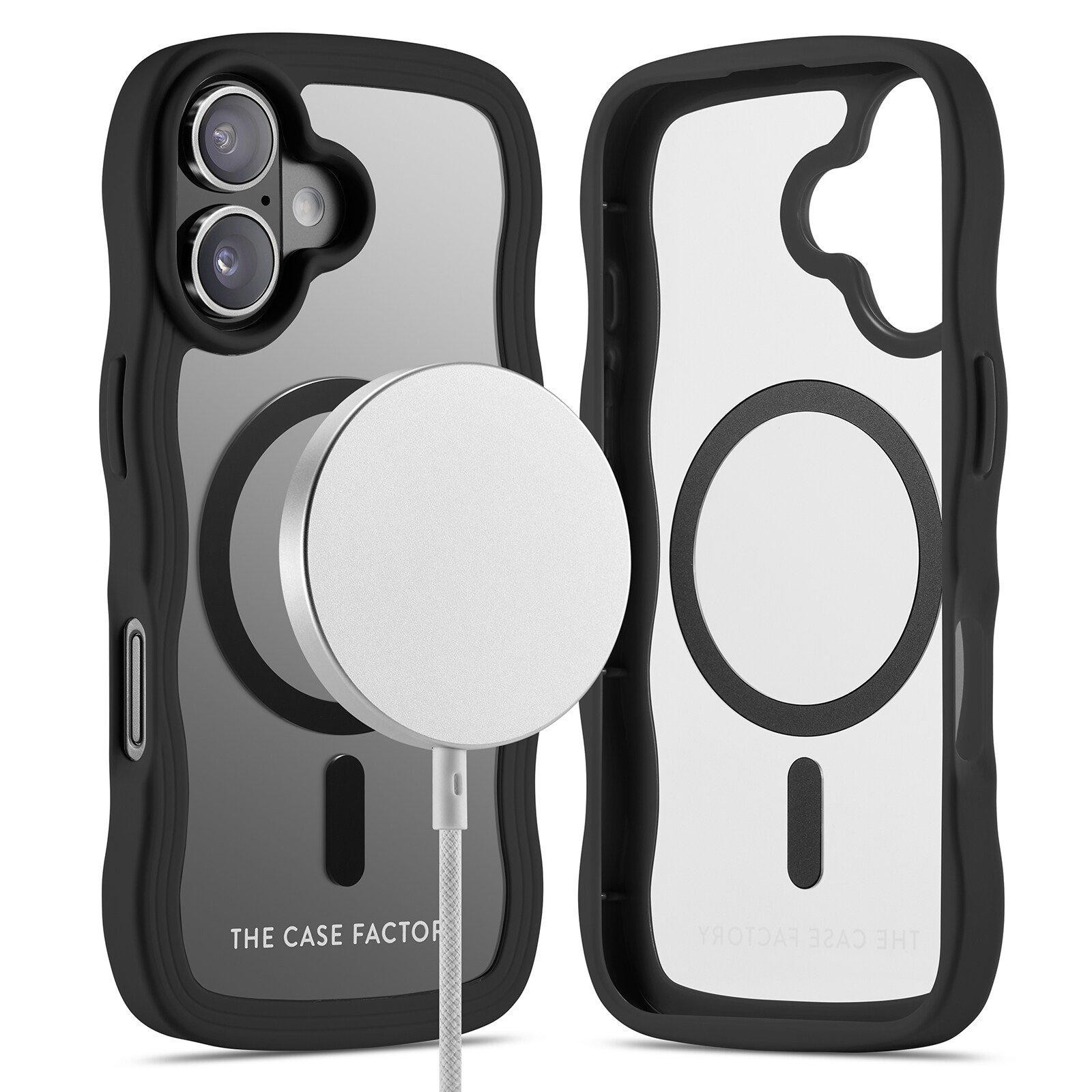 iPhone 16 The Wave Magnetic Case, Sort