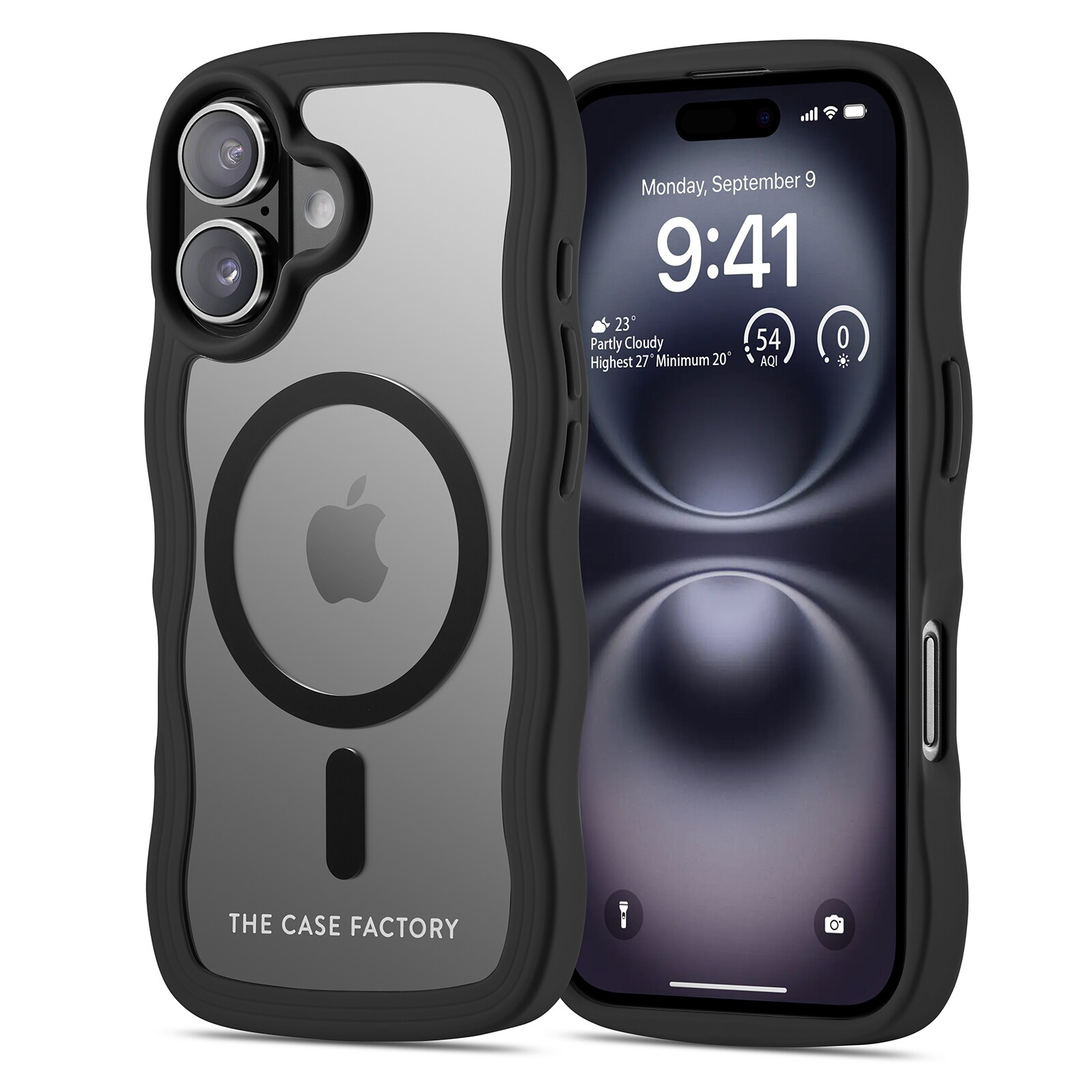 iPhone 16 The Wave Magnetic Case, Sort