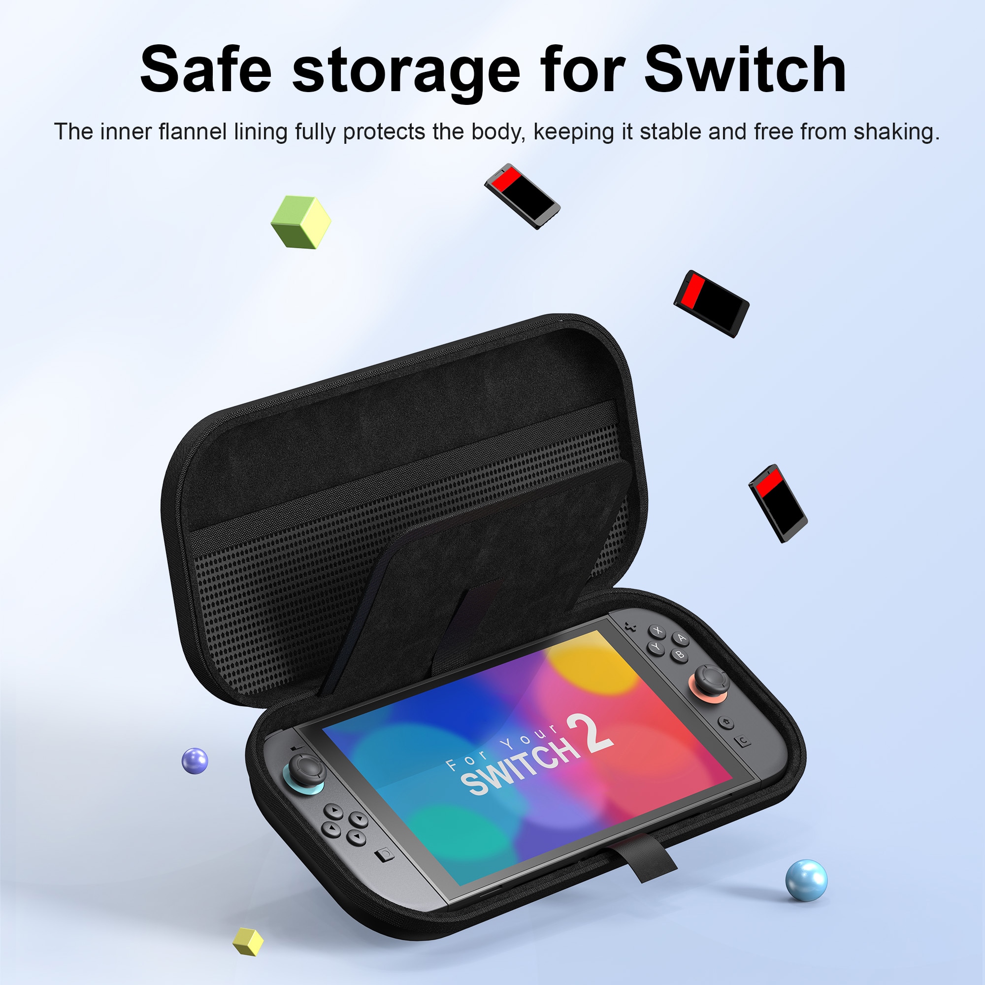 Nintendo Switch 2 Kompakt opbevaringstaske, Sort