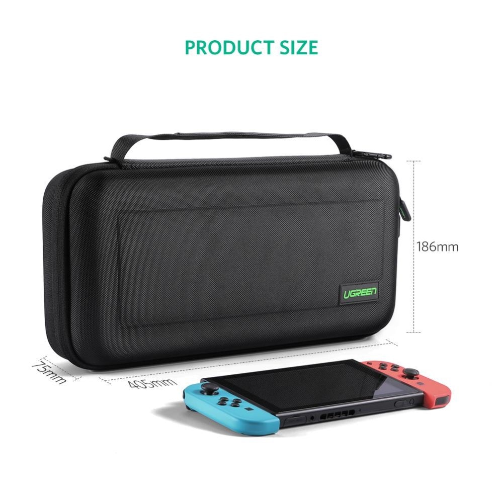 Nintendo Switch OLED Rummelig opbevaringstaske med håndtag, Sort