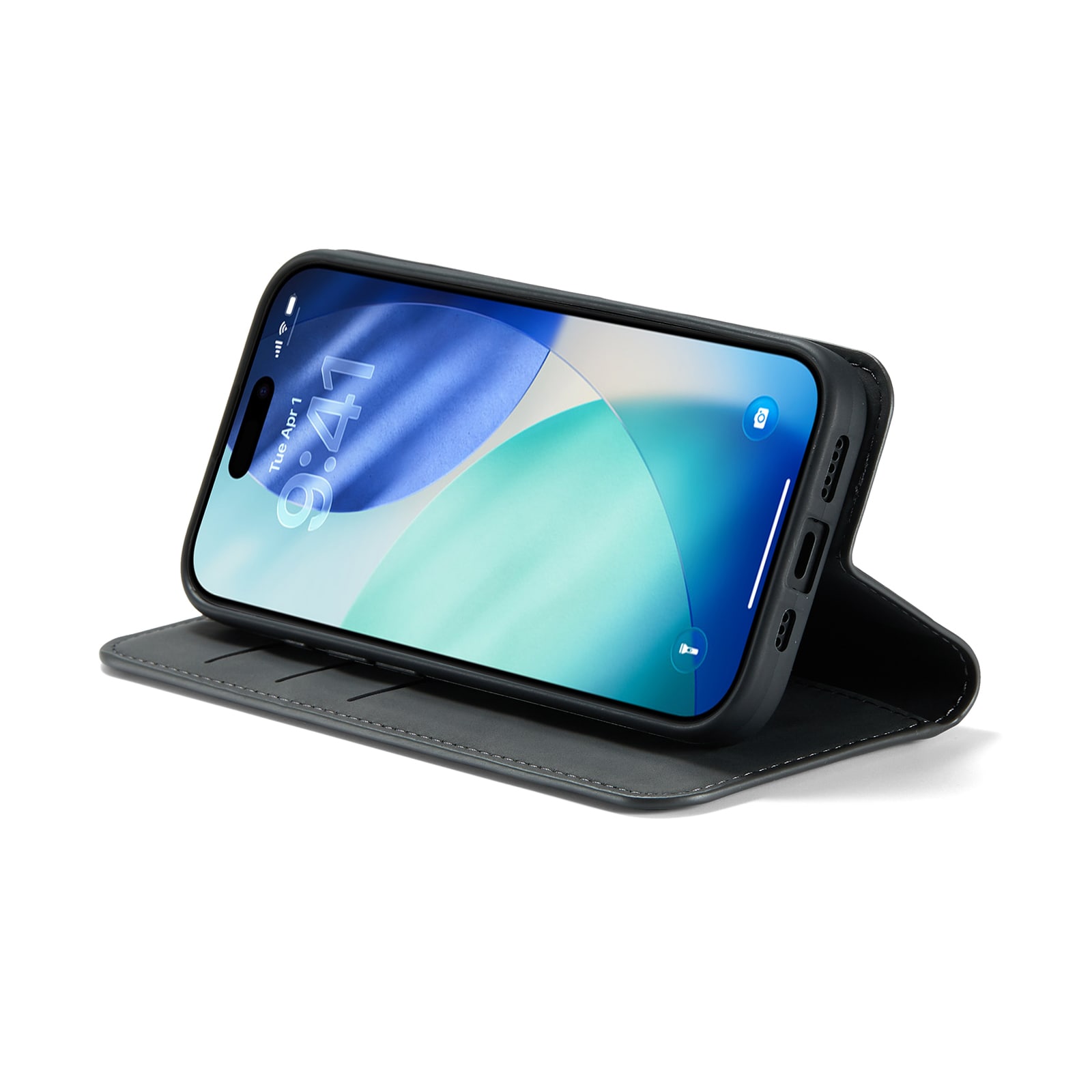 iPhone 17 Slankt etui med kortholder, Sort