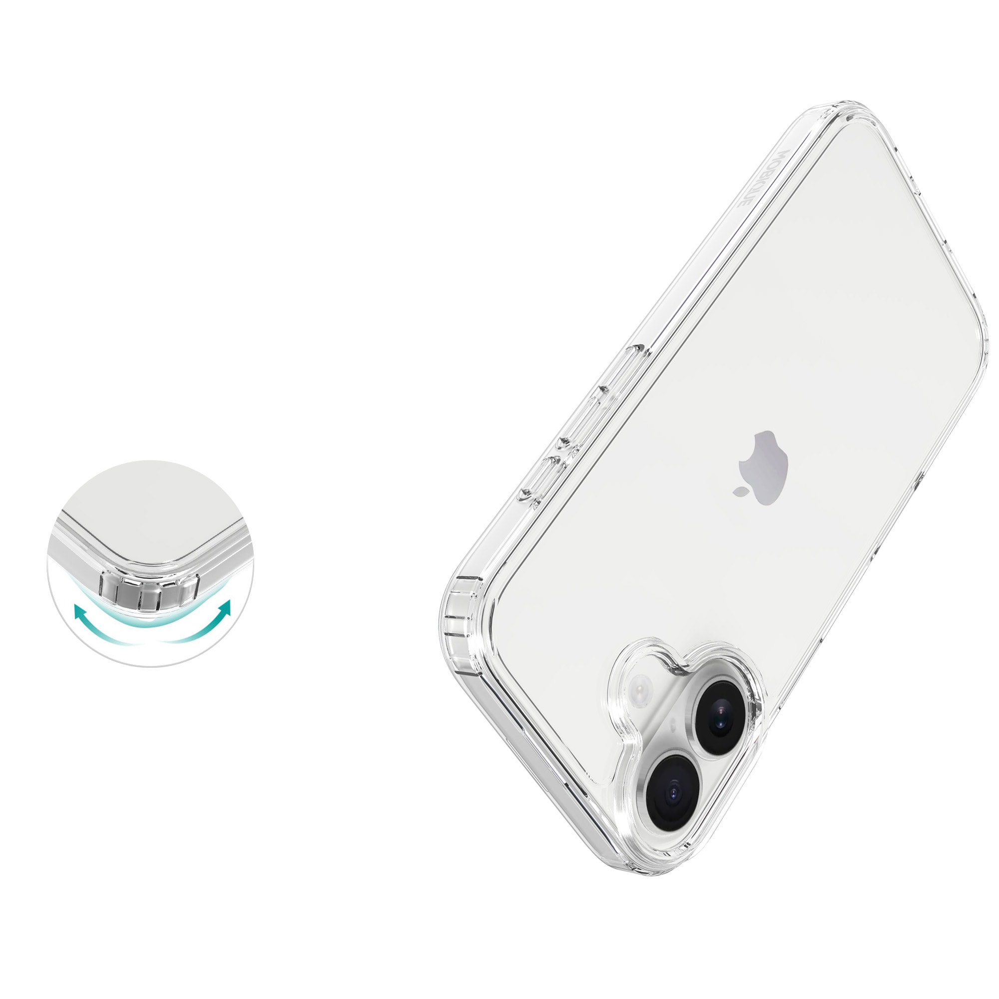 iPhone 17 Crystal Hybrid-cover, Gennemsigtig