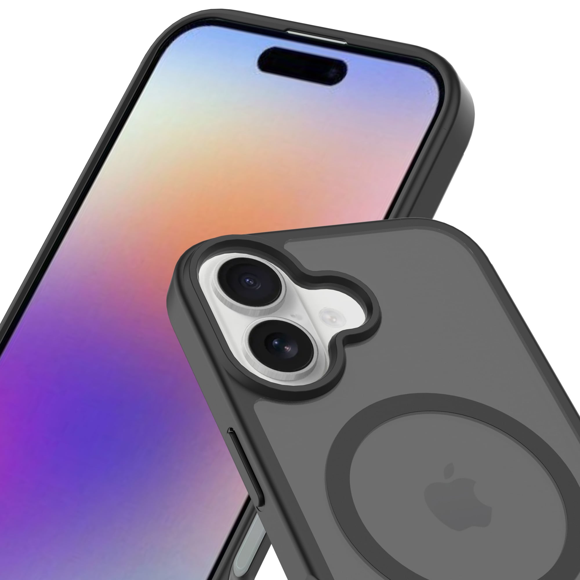 iPhone 17 Hybrid-cover magnetisk, Frosted Black