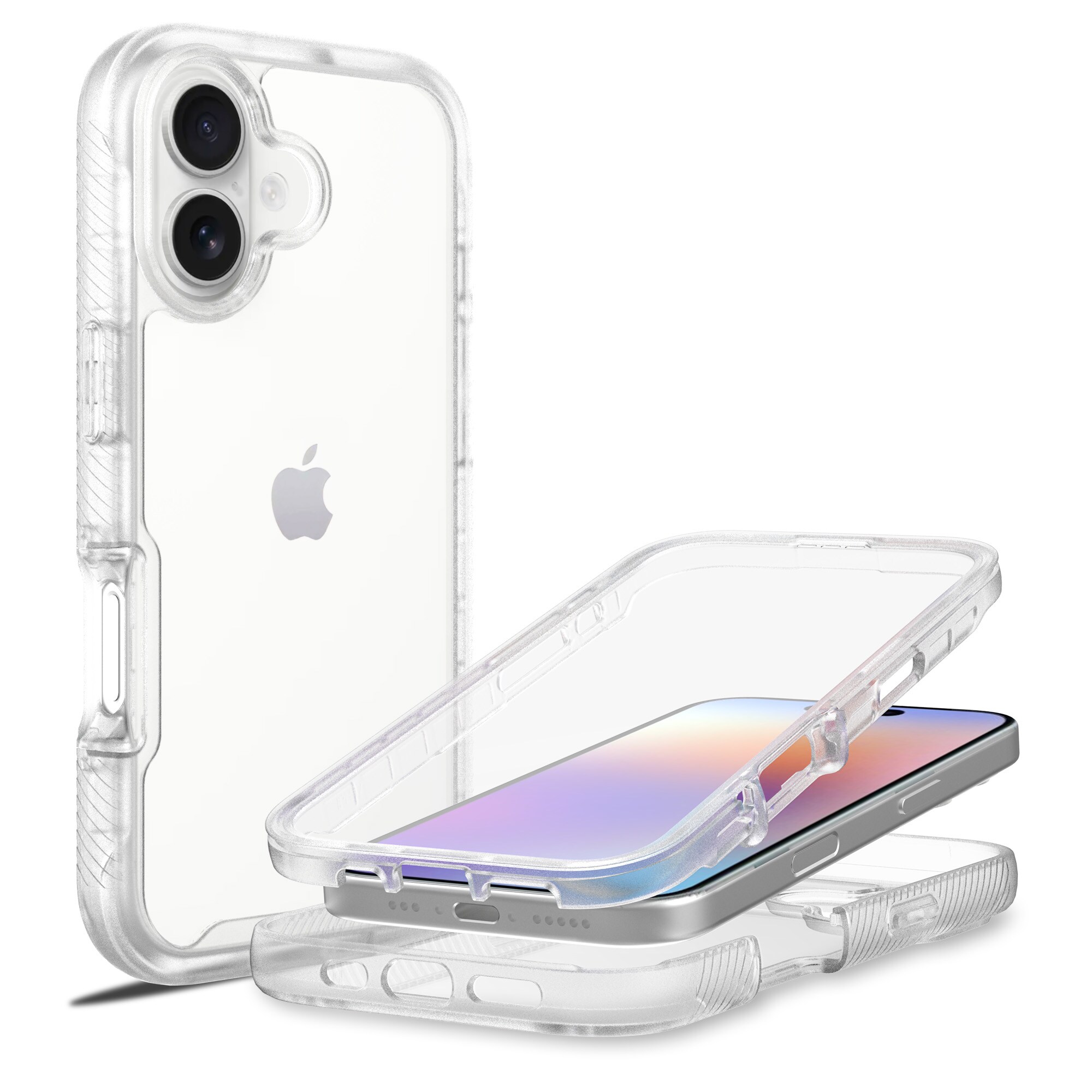 iPhone 17 Mobilcover Full Protection, Gennemsigtig