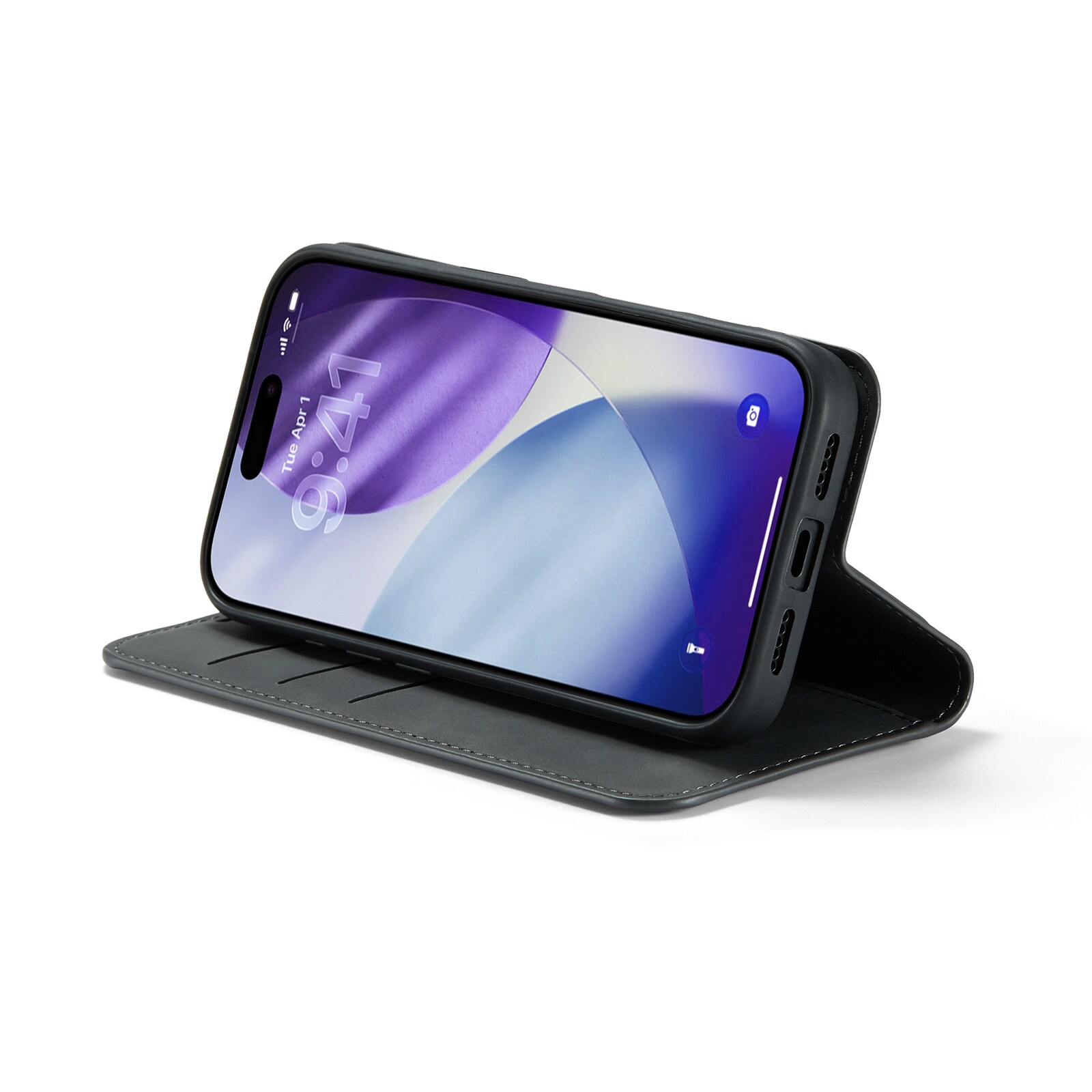 iPhone 17 Pro Slankt etui med kortholder, Sort