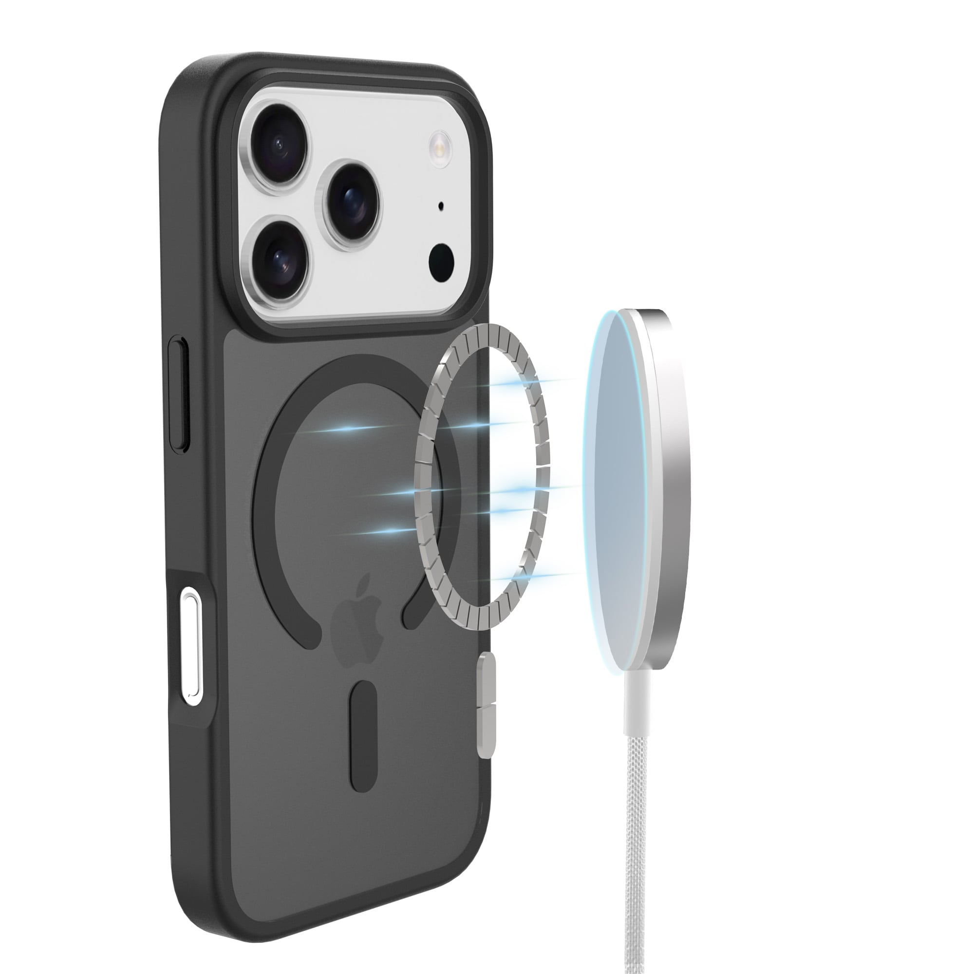 iPhone 17 Pro Hybrid-cover magnetisk, Frosted Black