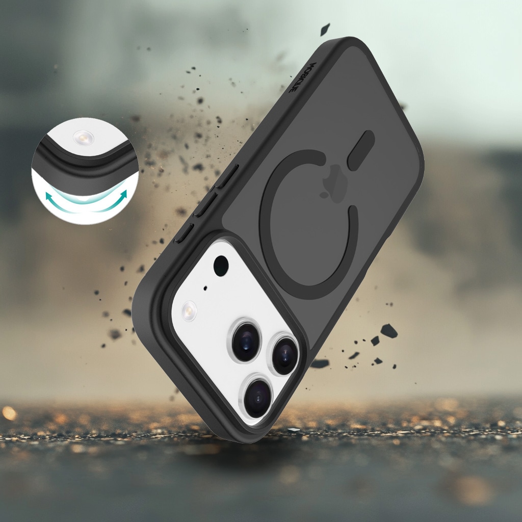 iPhone 17 Pro Hybrid-cover magnetisk, Frosted Black
