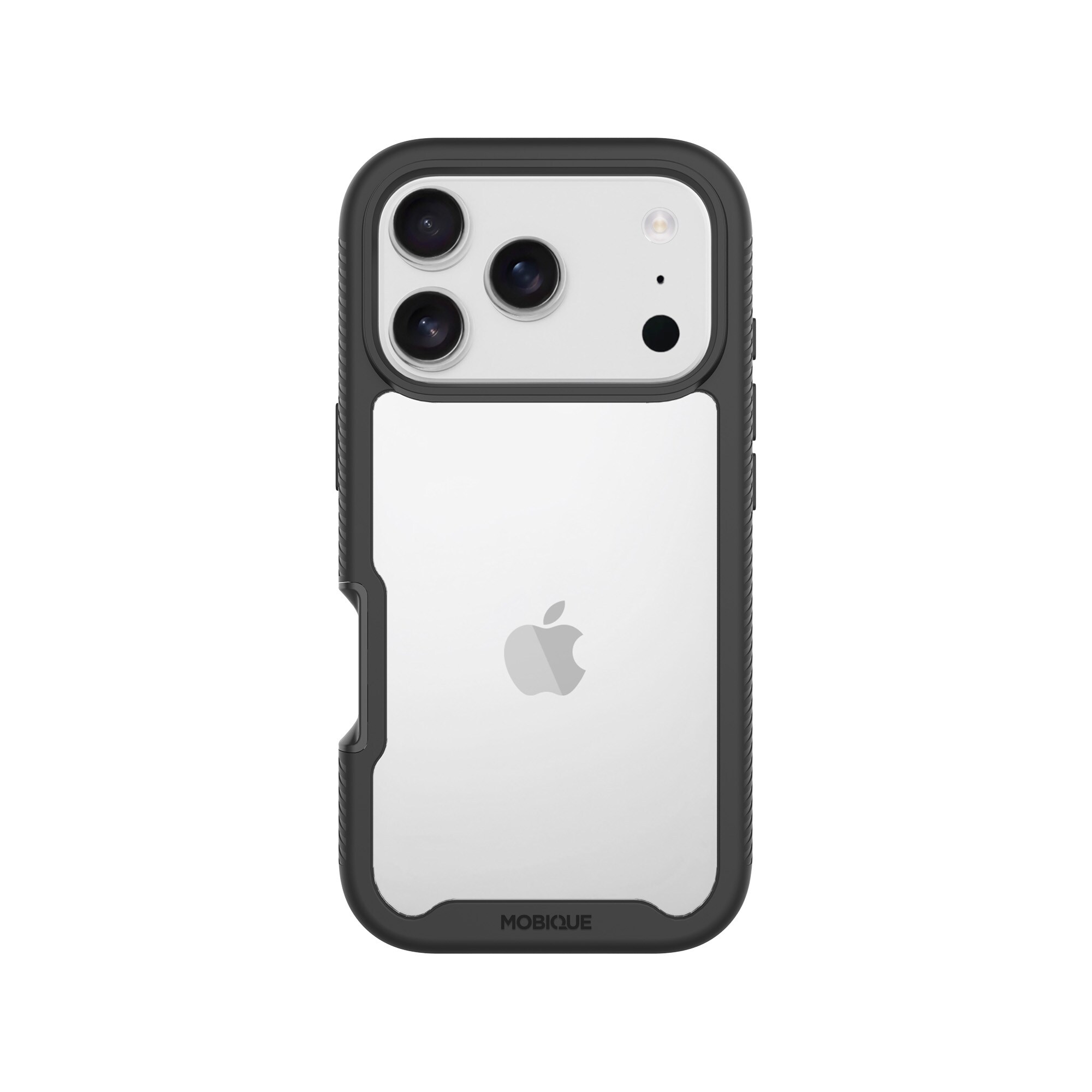 iPhone 17 Pro Max Mobilcover Full Protection, Sort/gennemsigtig