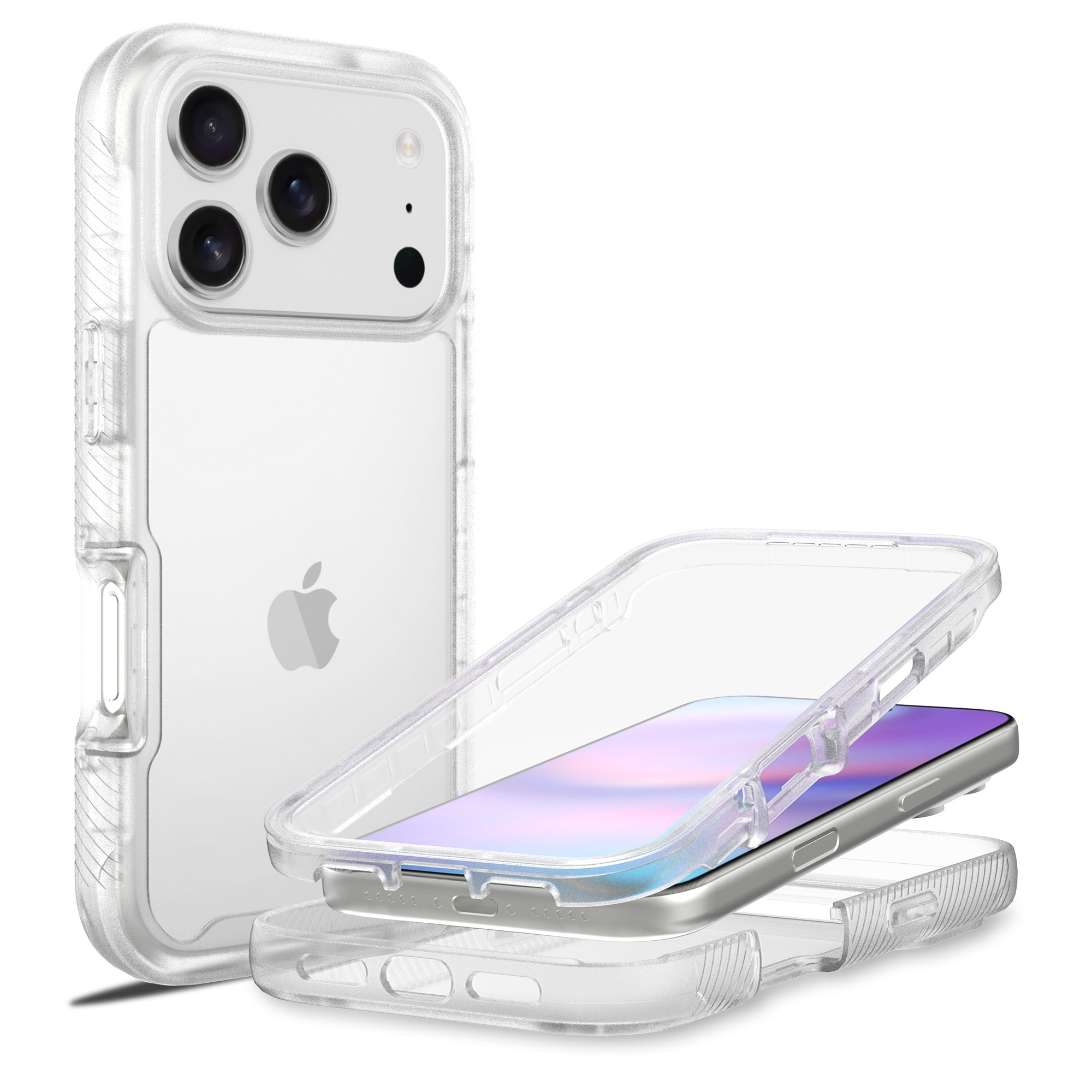 iPhone 17 Pro Max Mobilcover Full Protection, Gennemsigtig