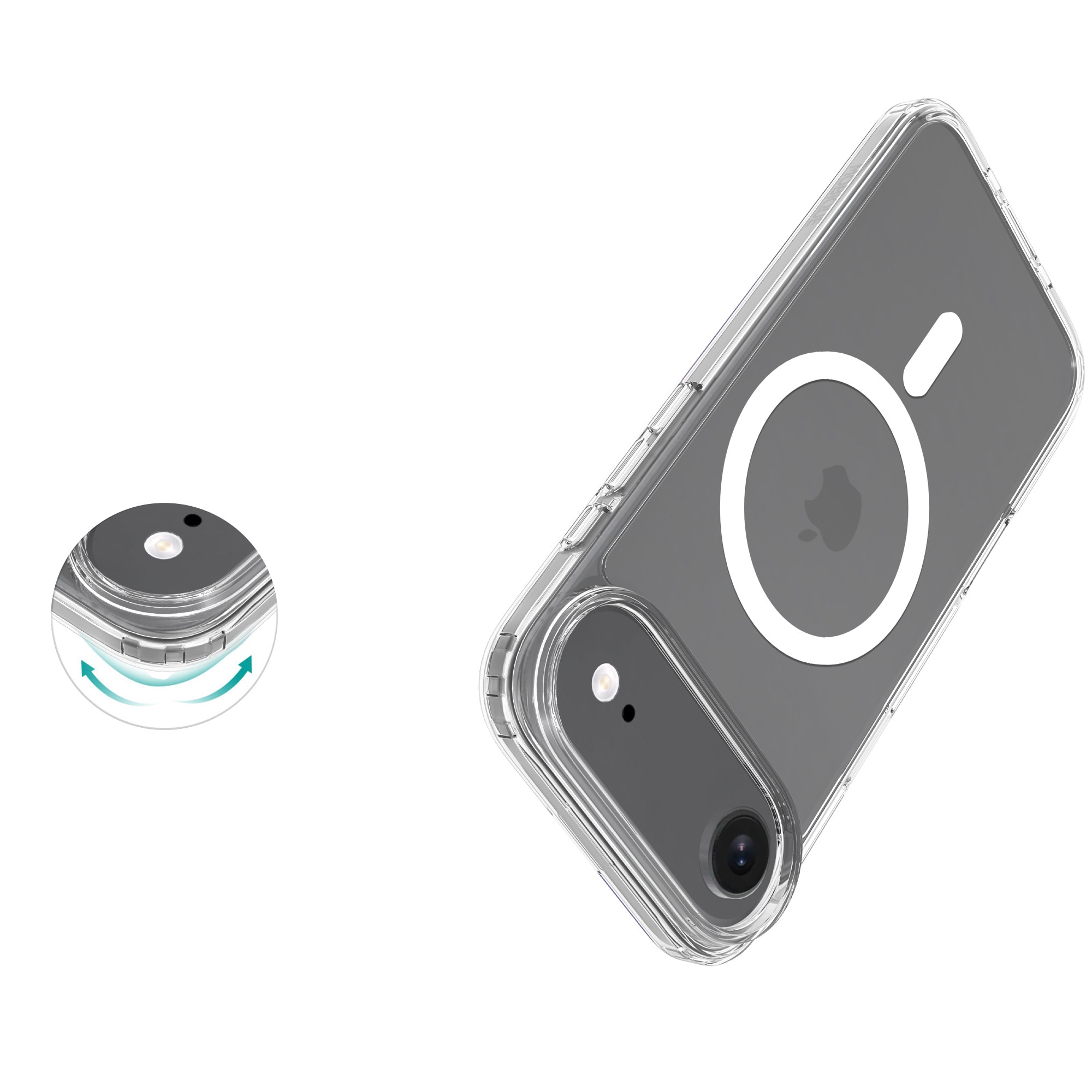 iPhone Air MagSafe Hybrid-cover, Gennemsigtig