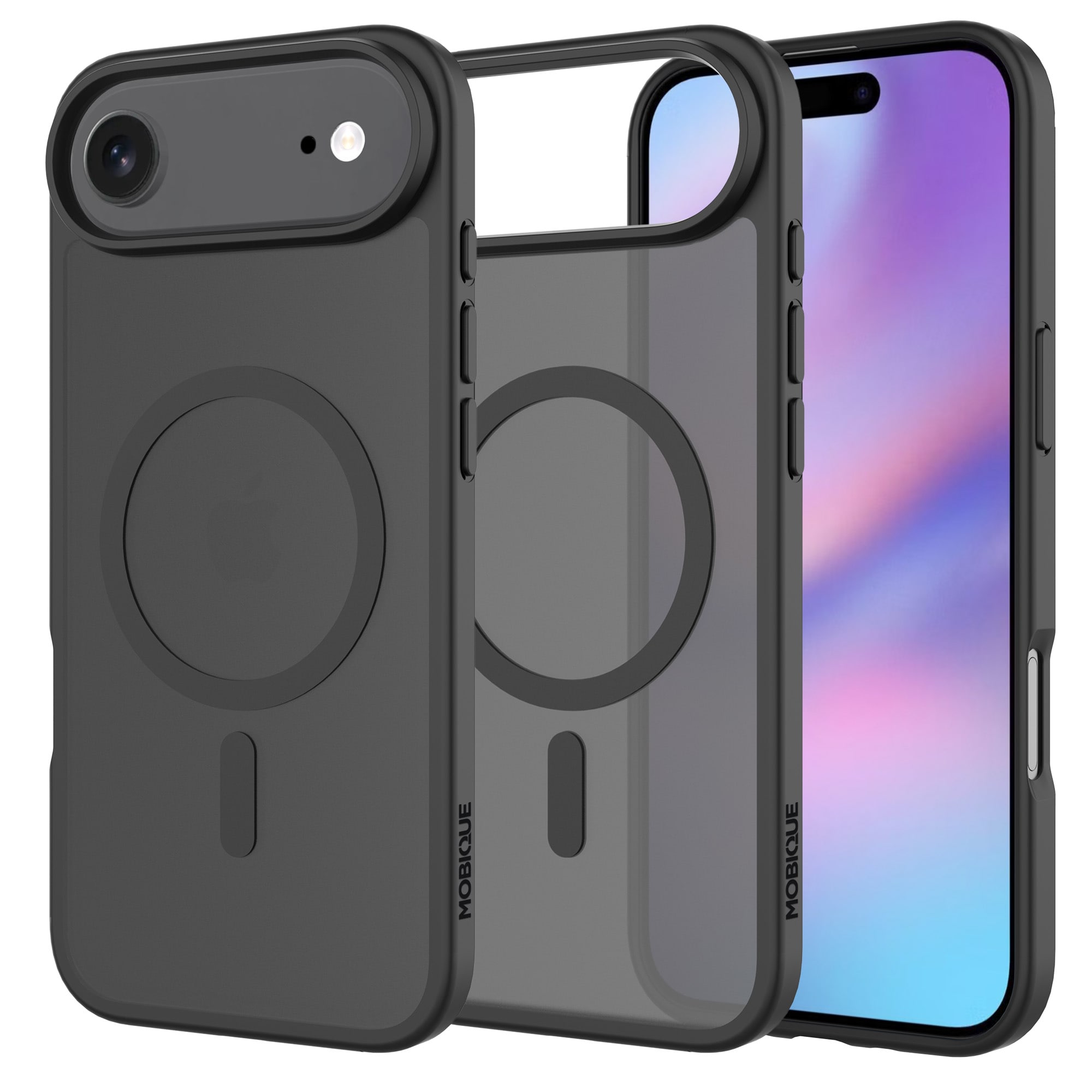 iPhone 17 Air Hybrid-cover magnetisk, Frosted Black