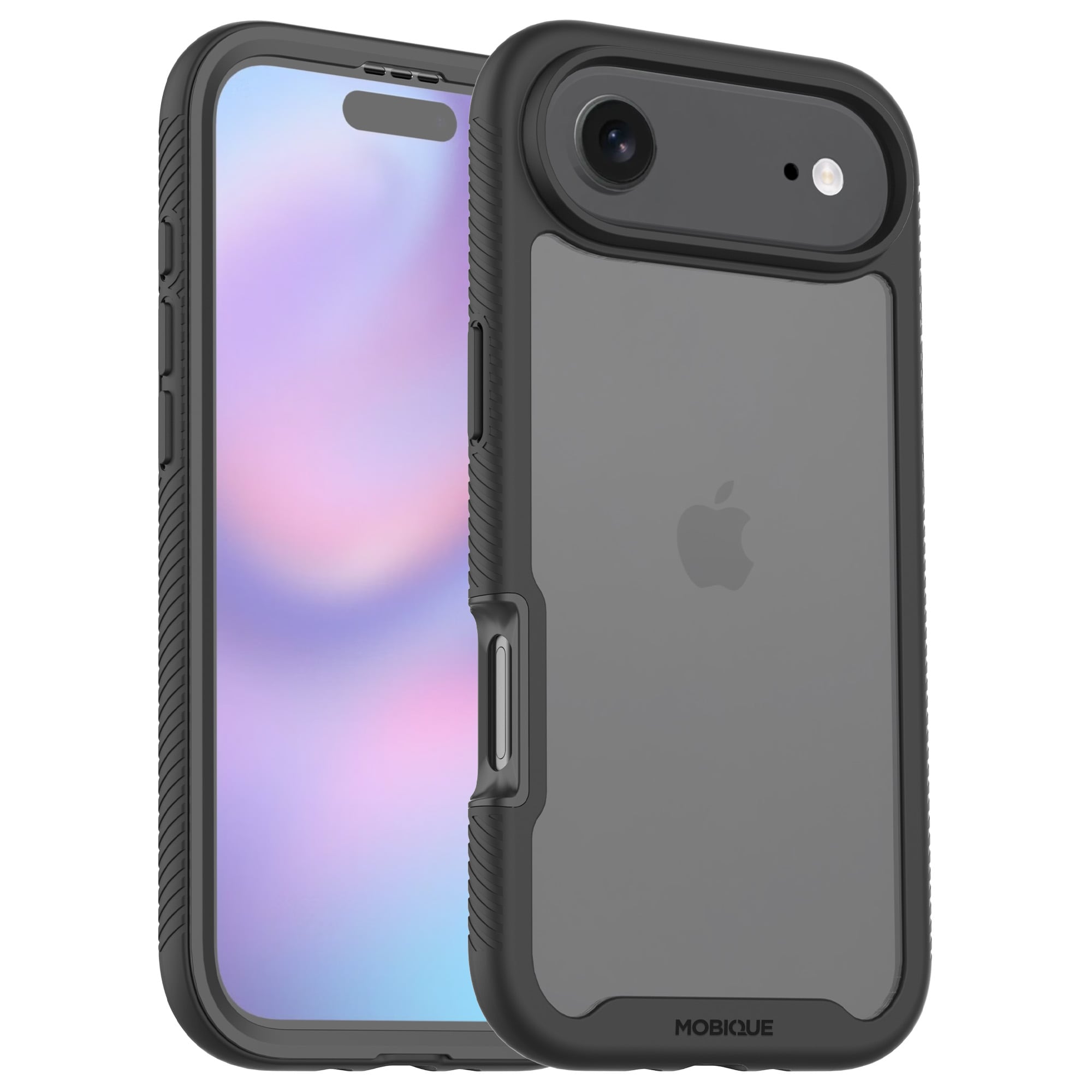 iPhone 17 Air Mobilcover Full Protection, Sort/gennemsigtig