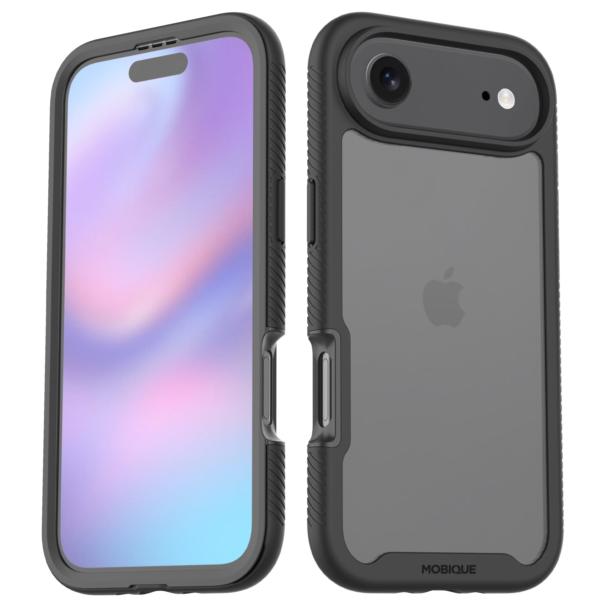 iPhone 17 Air Mobilcover Full Protection, Sort/gennemsigtig