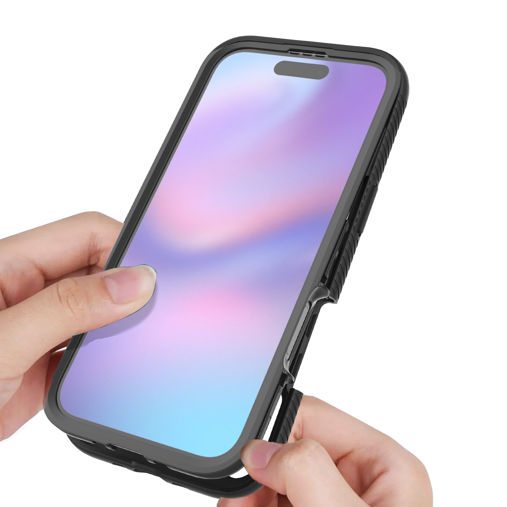 iPhone 17 Air Mobilcover Full Protection, Sort/gennemsigtig