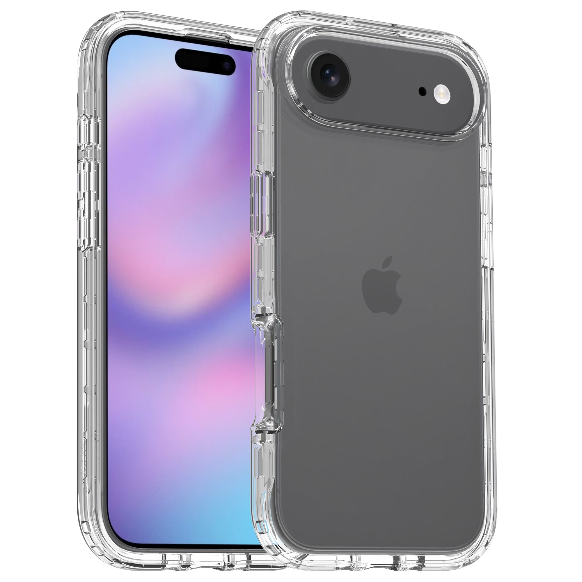 iPhone 17 Air Stødsikkert mobilcover med beskyttelsesramme Gennemsigtig