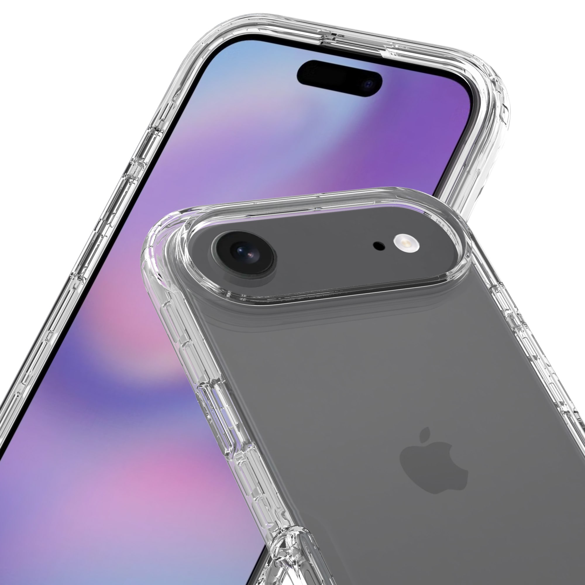 iPhone 17 Air Stødsikkert mobilcover med beskyttelsesramme Gennemsigtig