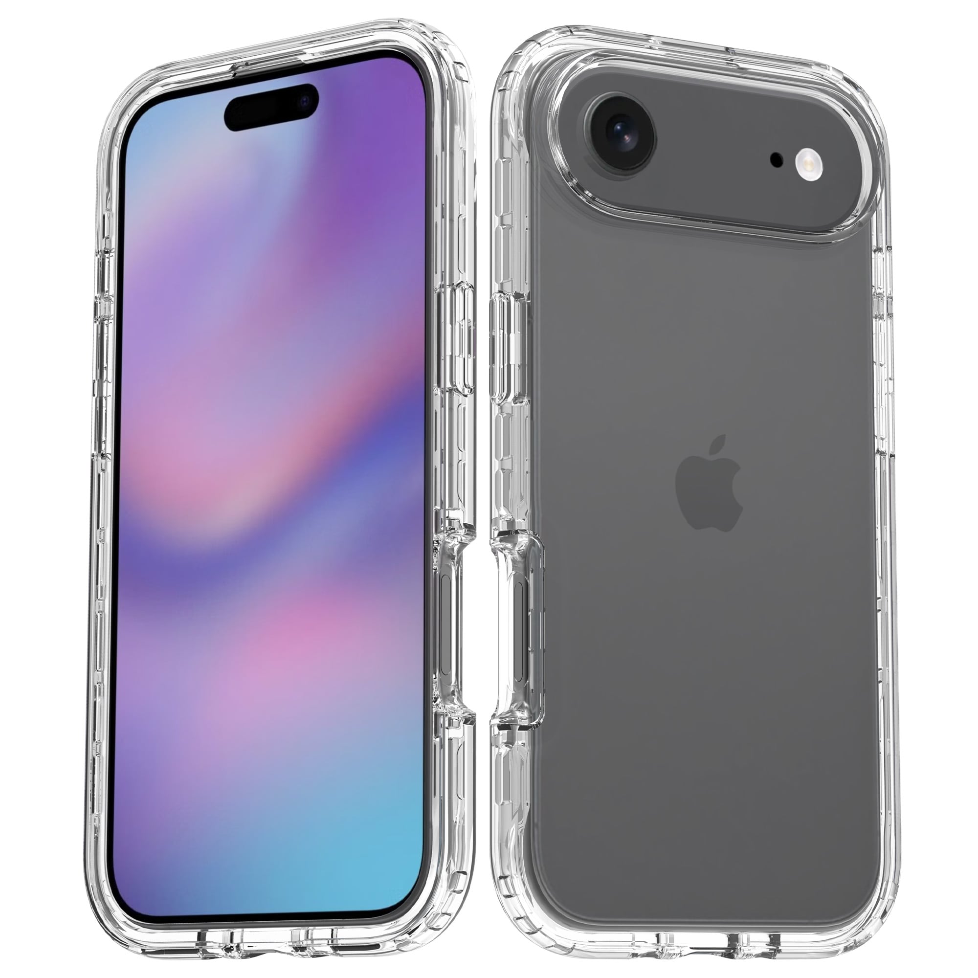 iPhone 17 Air Stødsikkert mobilcover med beskyttelsesramme Gennemsigtig