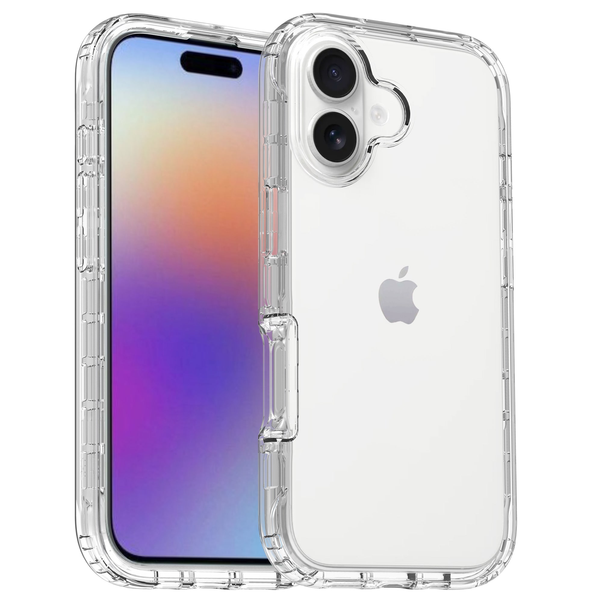 iPhone 17 Mobilcover med beskyttelsesramme, Gennemsigtig