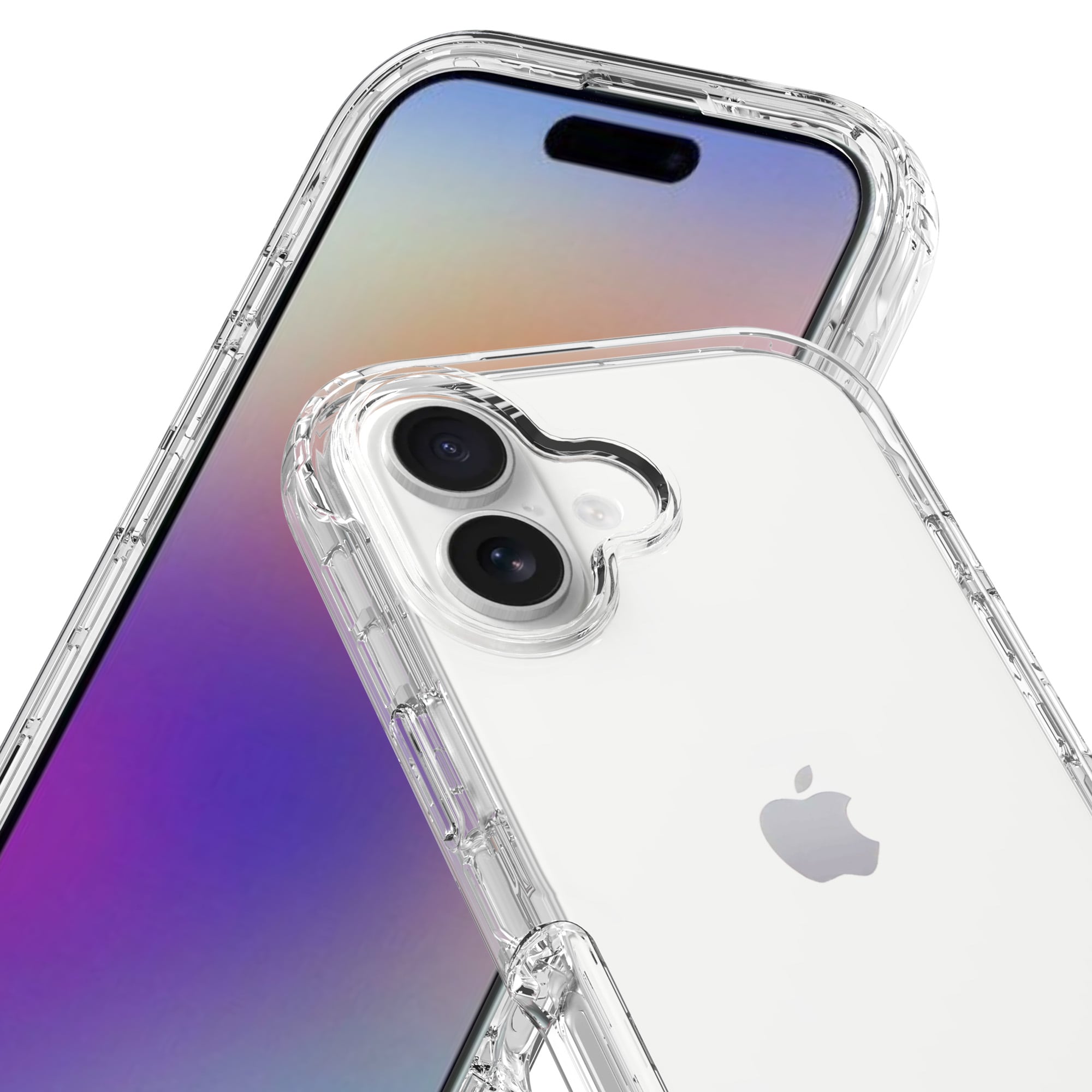iPhone 17 Mobilcover med beskyttelsesramme, Gennemsigtig