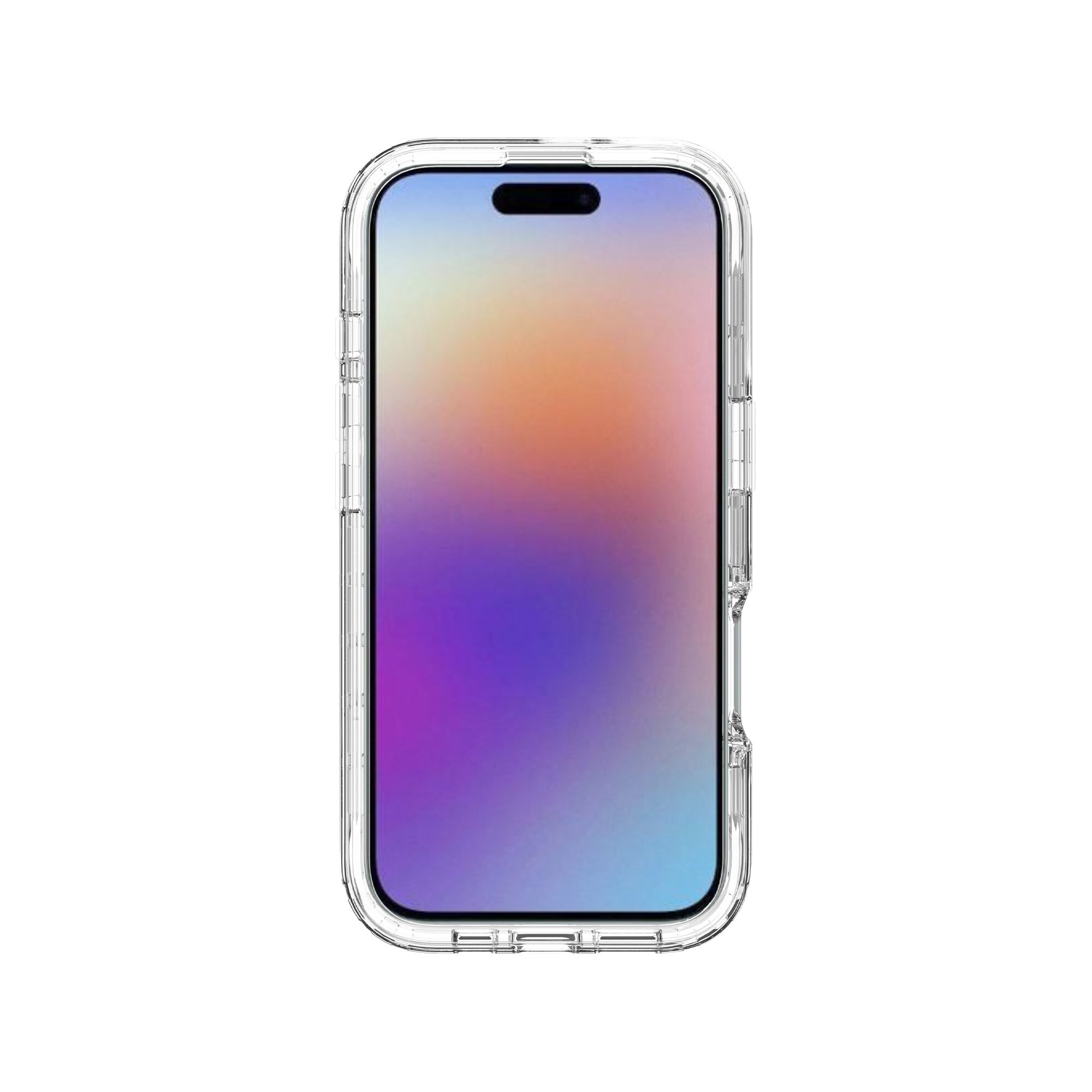 iPhone 17 Mobilcover med beskyttelsesramme, Gennemsigtig
