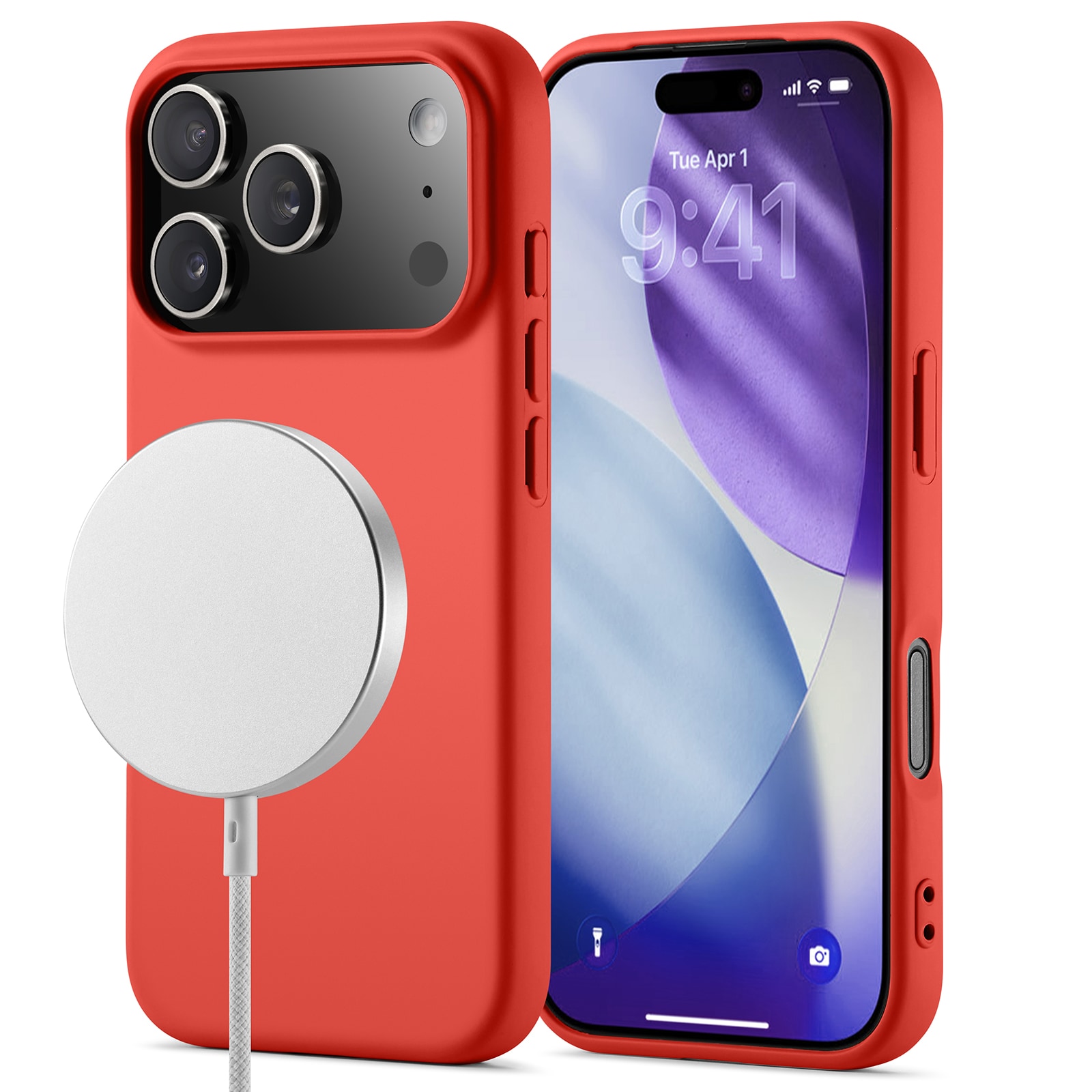 iPhone 17 Pro MagSafe mobilcover i TPU, Rød