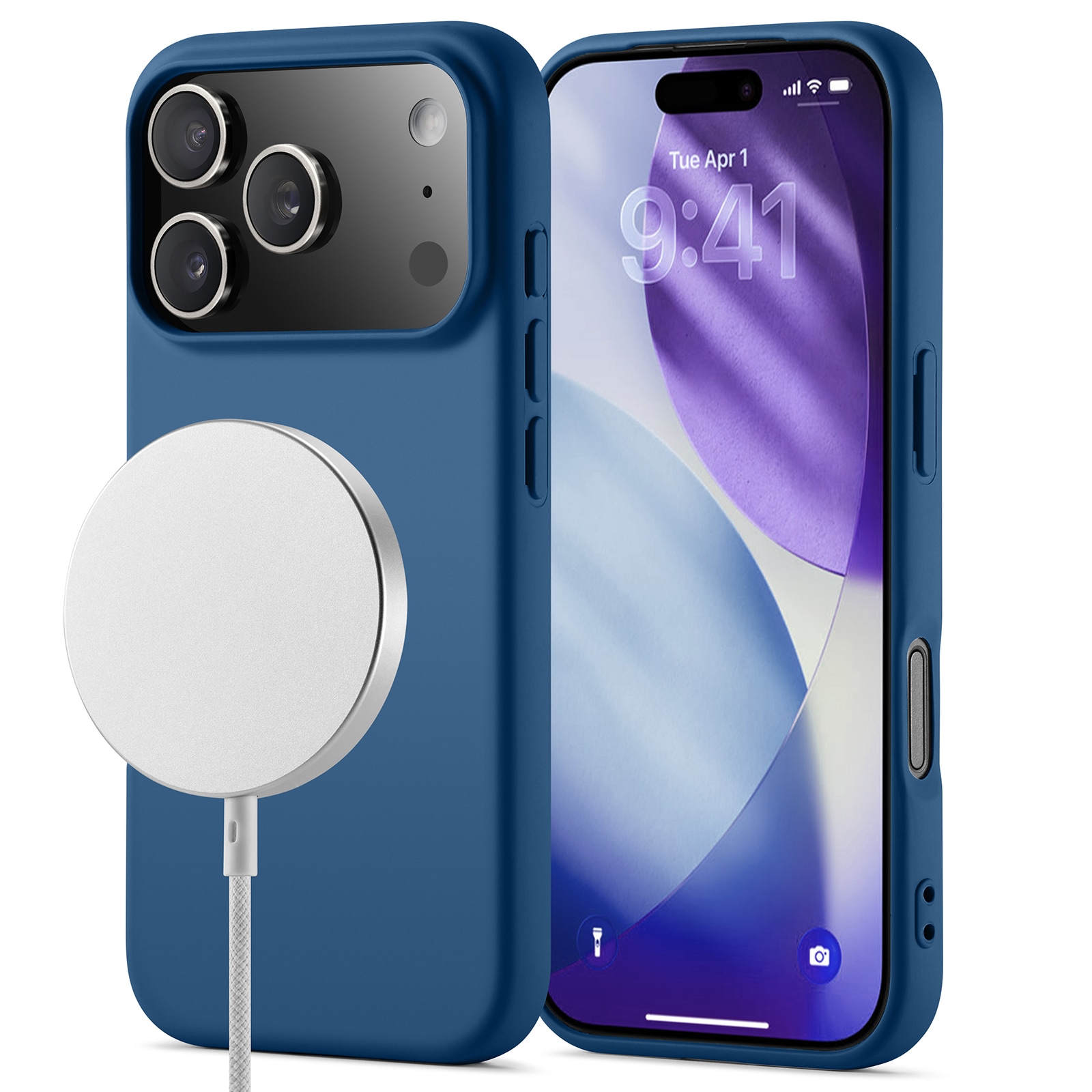 iPhone 17 Pro MagSafe mobilcover i TPU, Mørkeblå
