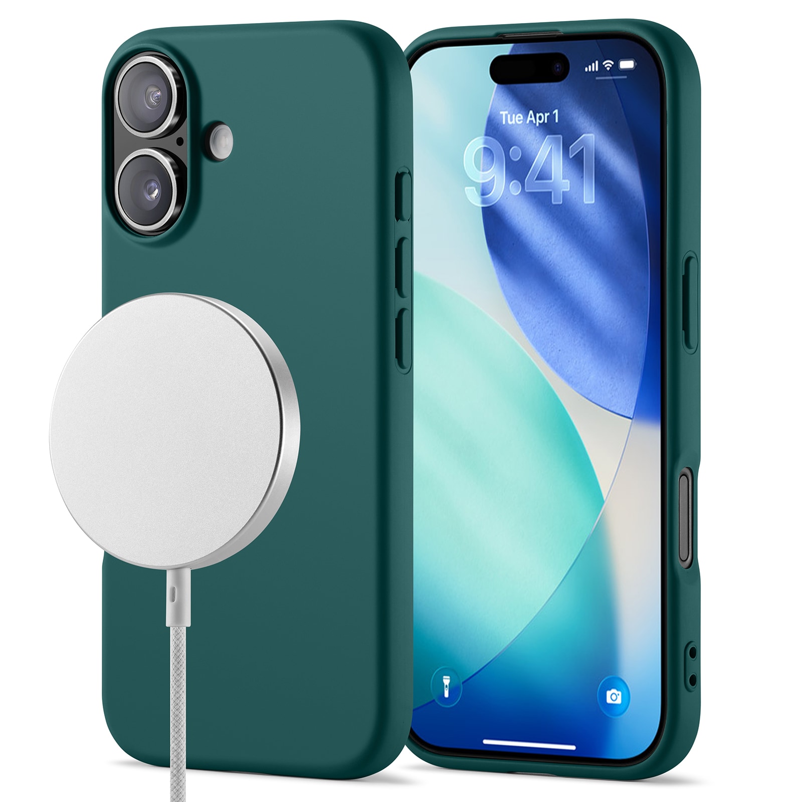 iPhone 17 MagSafe mobilcover i TPU, Mørkegrøn