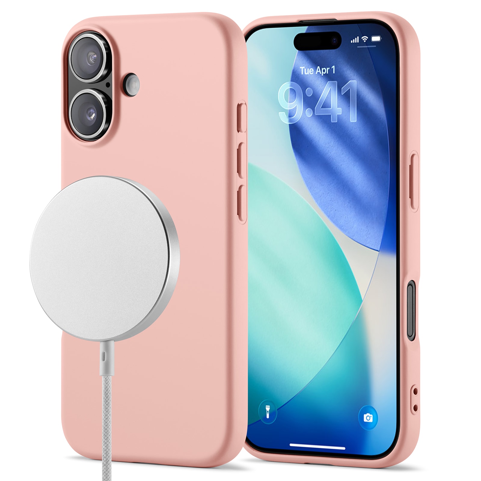 iPhone 17 MagSafe mobilcover i TPU, Lyserød