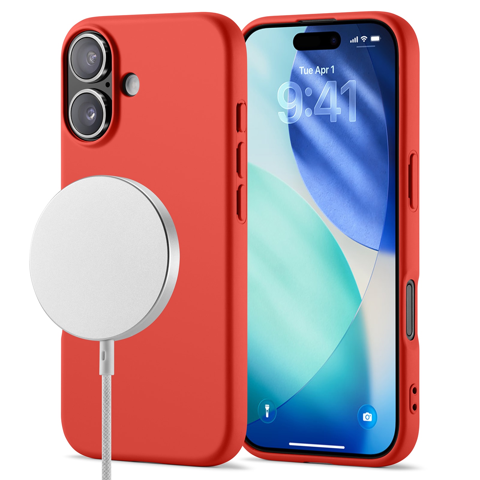 iPhone 17 MagSafe mobilcover i TPU, Rød