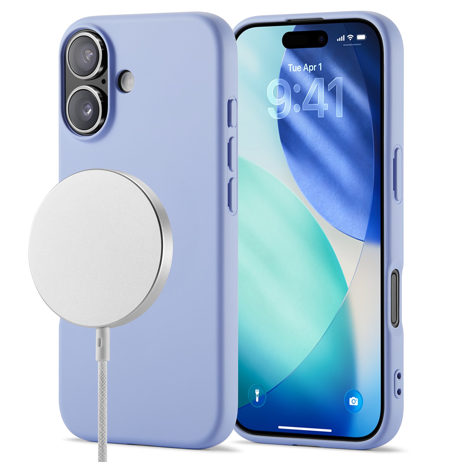 iPhone 17 MagSafe mobilcover i TPU, Lilla