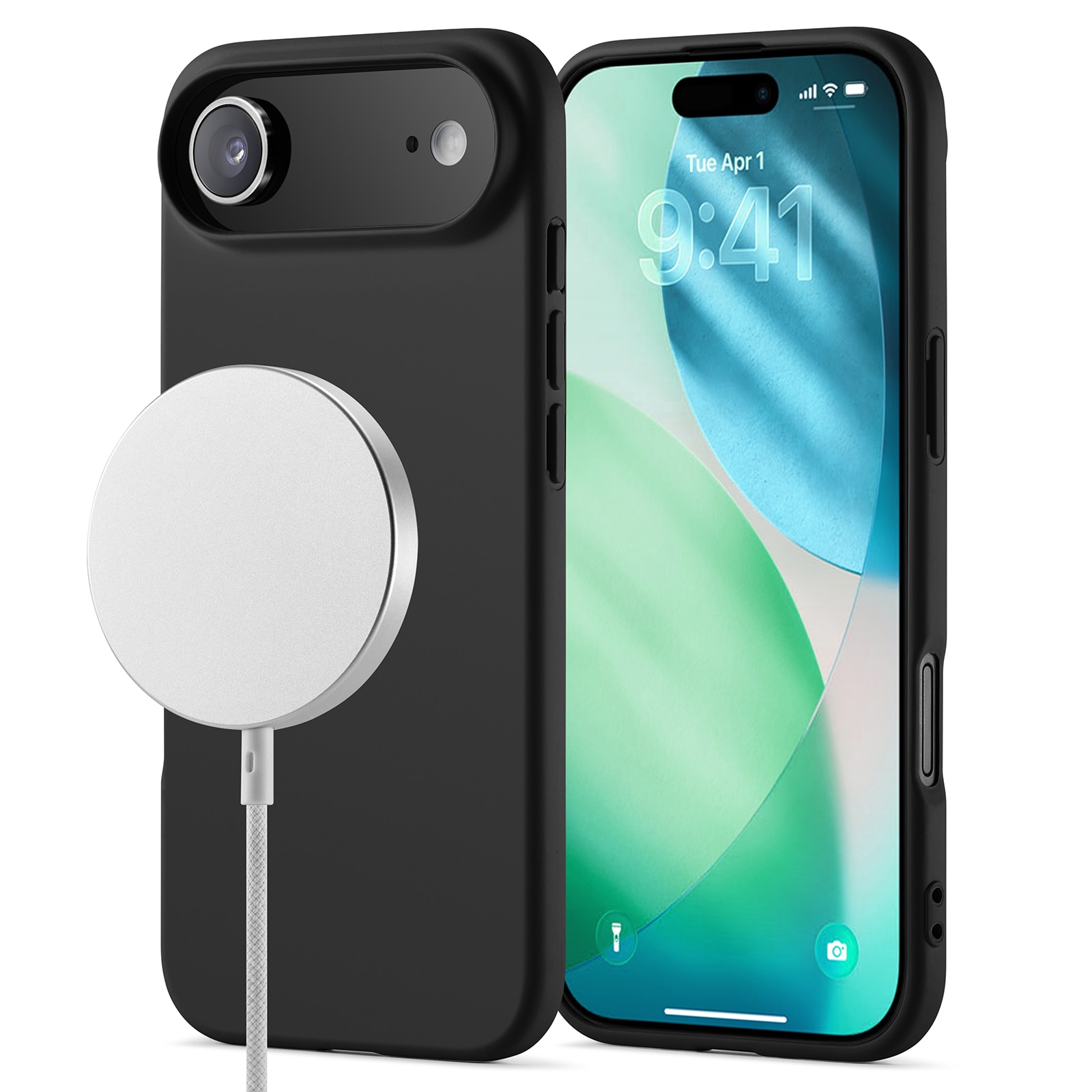 iPhone 17 Air MagSafe mobilcover i TPU, Sort