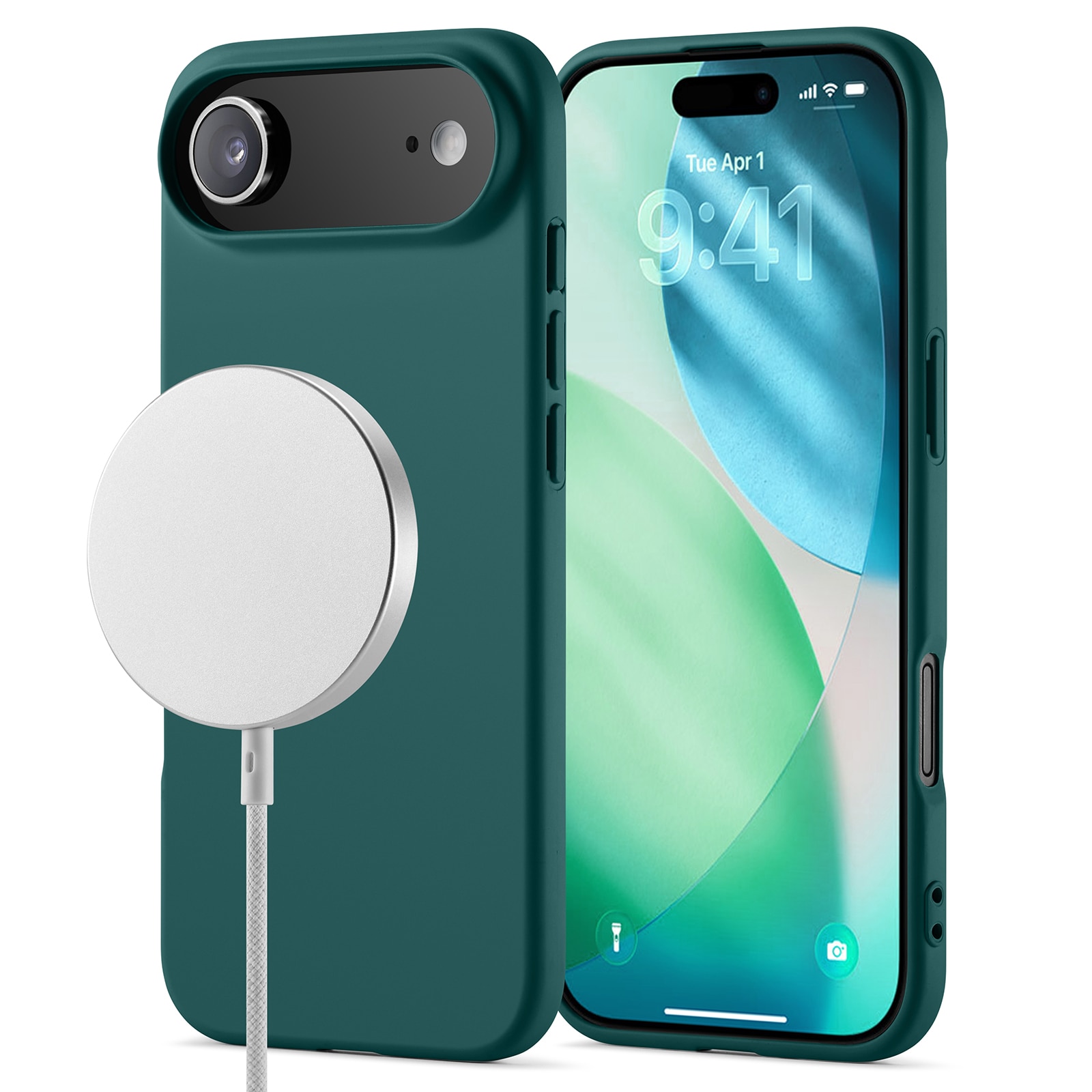 iPhone 17 Air MagSafe mobilcover i TPU, Mørkegrøn