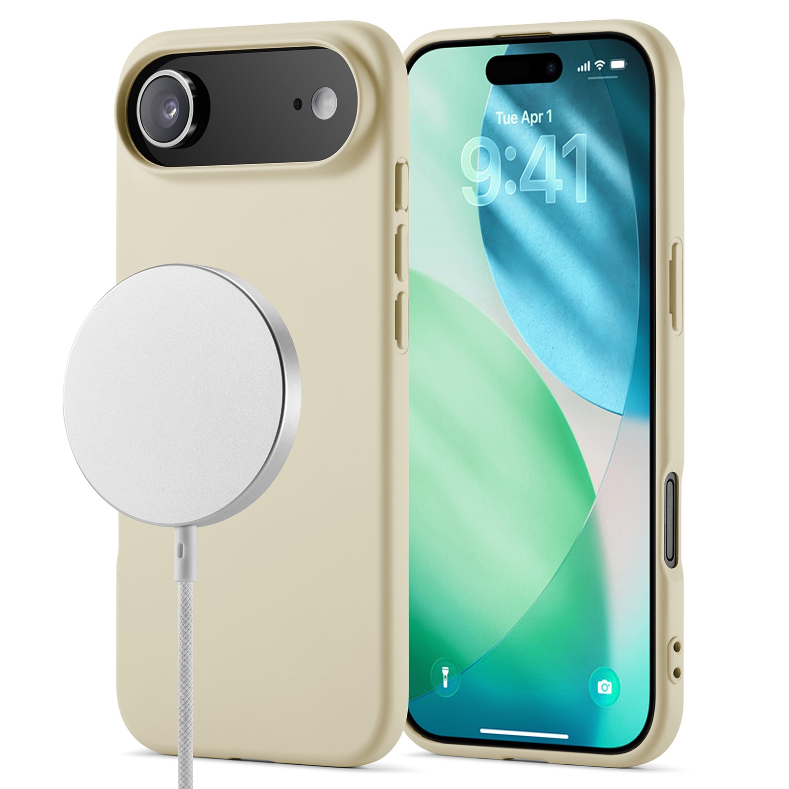 iPhone 17 Air MagSafe mobilcover i TPU, Beige