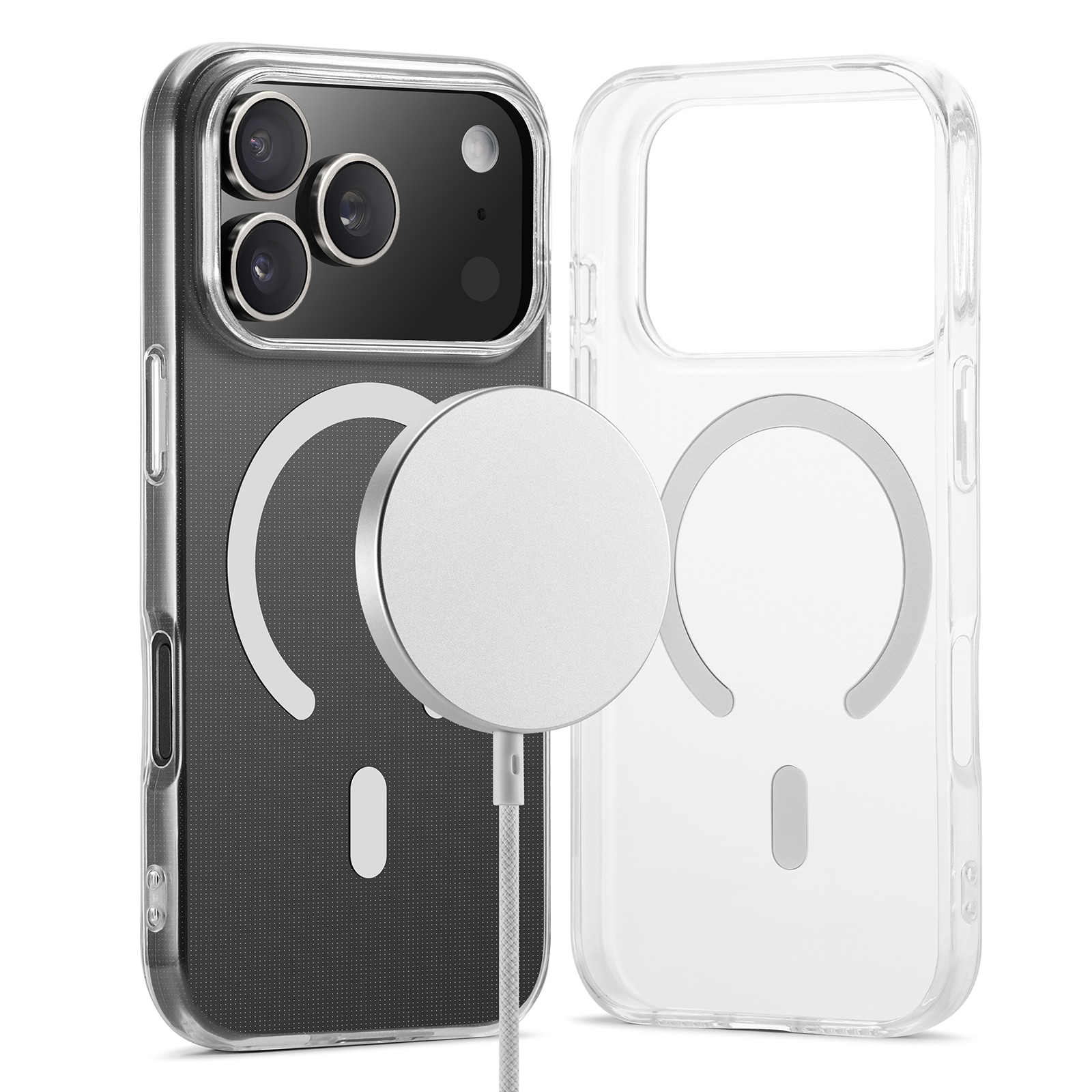 iPhone 17 Pro Max MagSafe-cover i TPU, Gennemsigtig