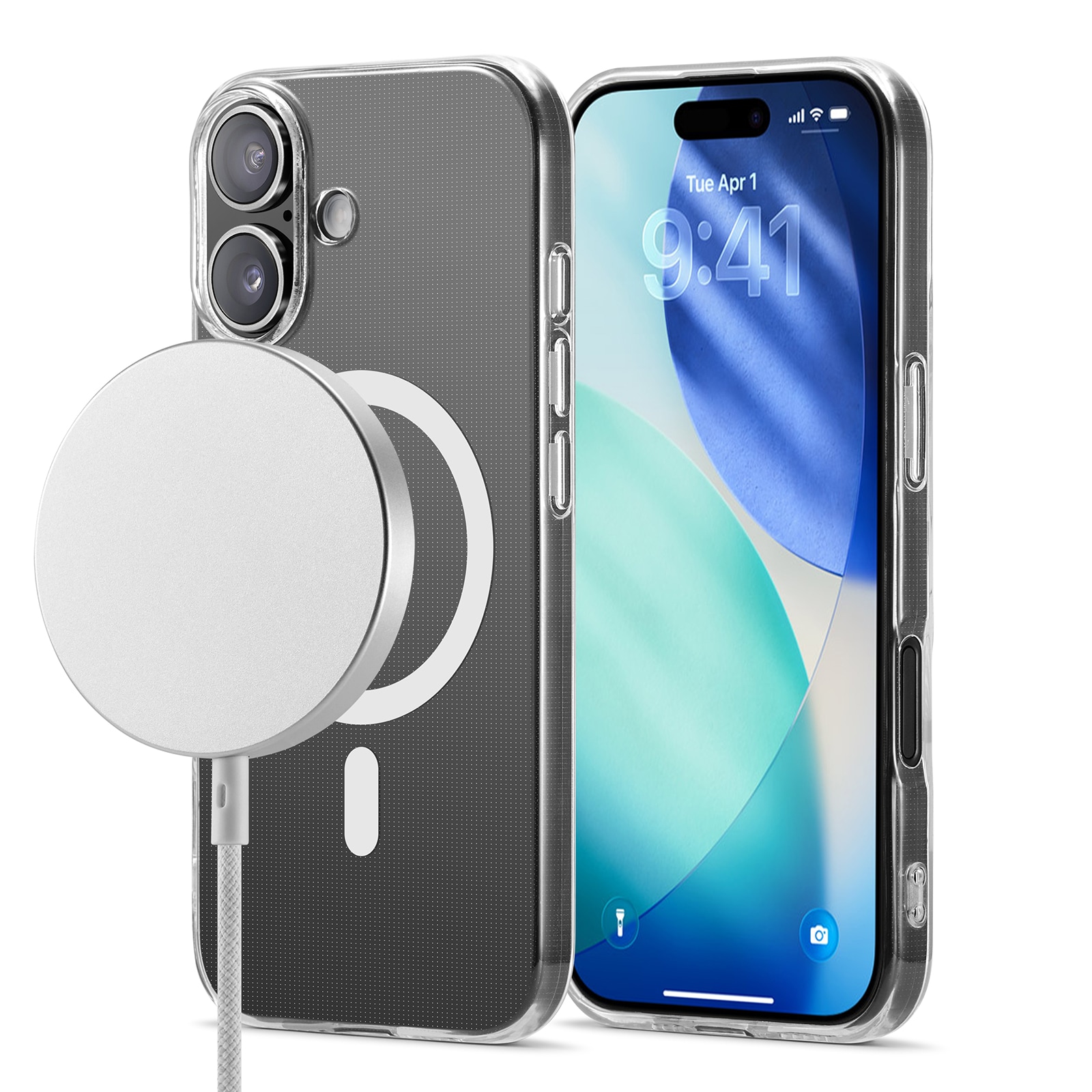 iPhone 17 MagSafe-cover i TPU, Gennemsigtig