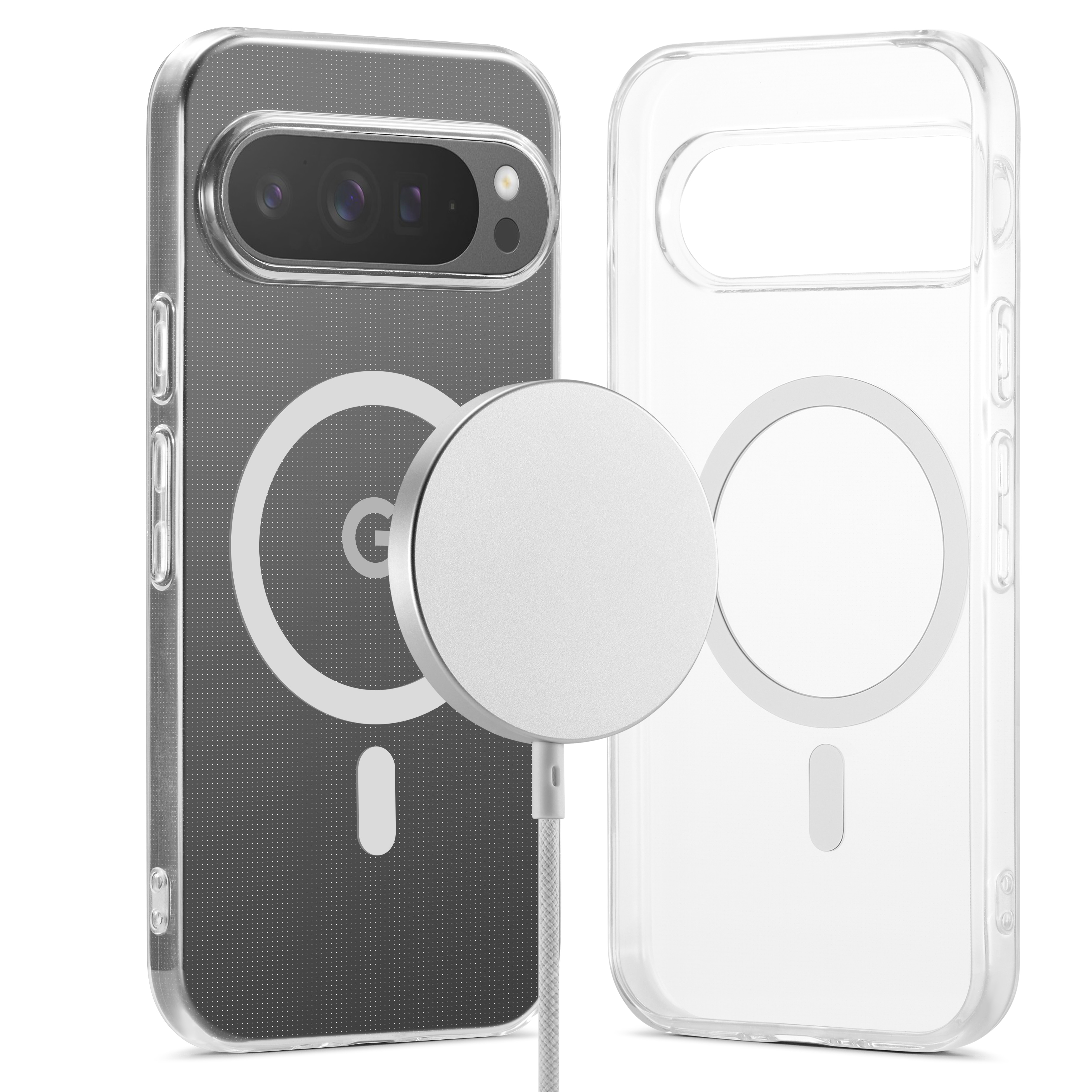 Google Pixel 10 Pro MagSafe-cover i TPU, Gennemsigtig