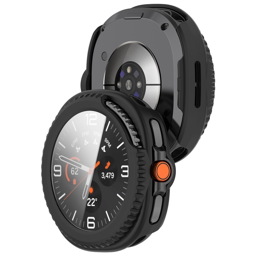 Samsung Galaxy Watch 8 Classic Heldækkende cover med indbygget skærmbeskytter, Sort