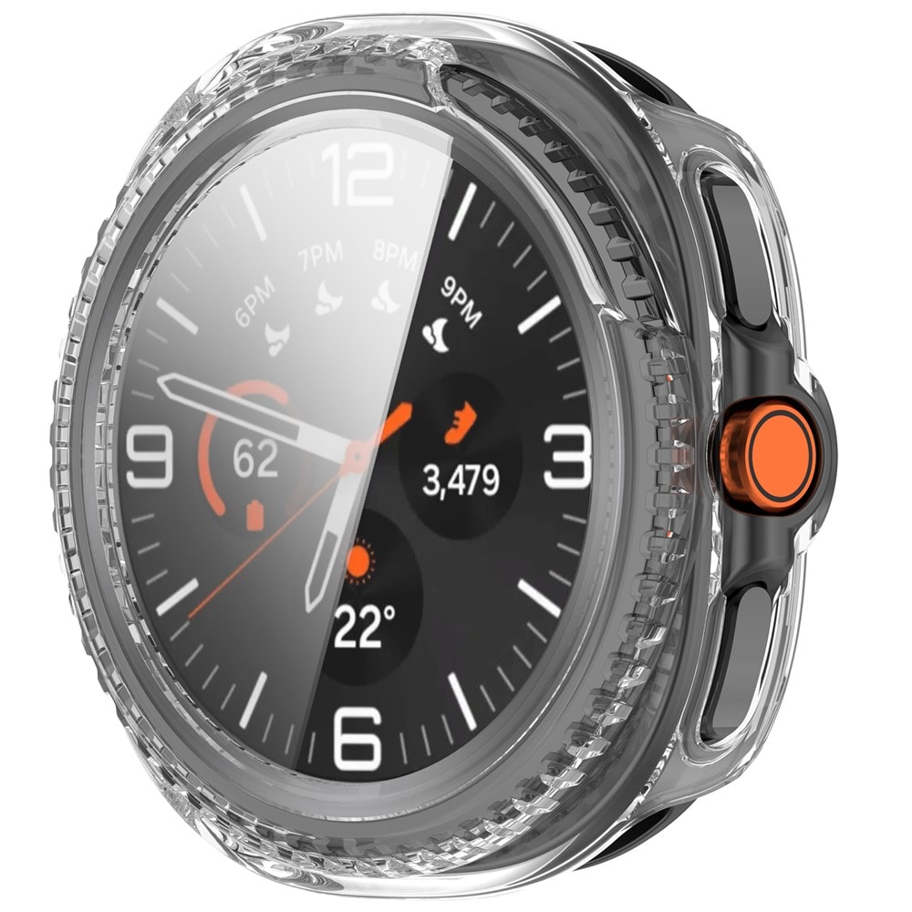 Samsung Galaxy Watch 8 Classic Heldækkende cover med indbygget skærmbeskytter, Gennemsigtig
