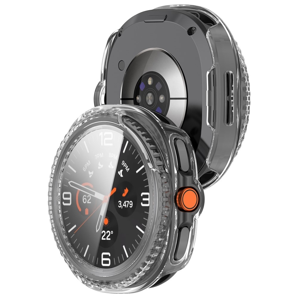 Samsung Galaxy Watch 8 Classic Heldækkende cover med indbygget skærmbeskytter, Gennemsigtig