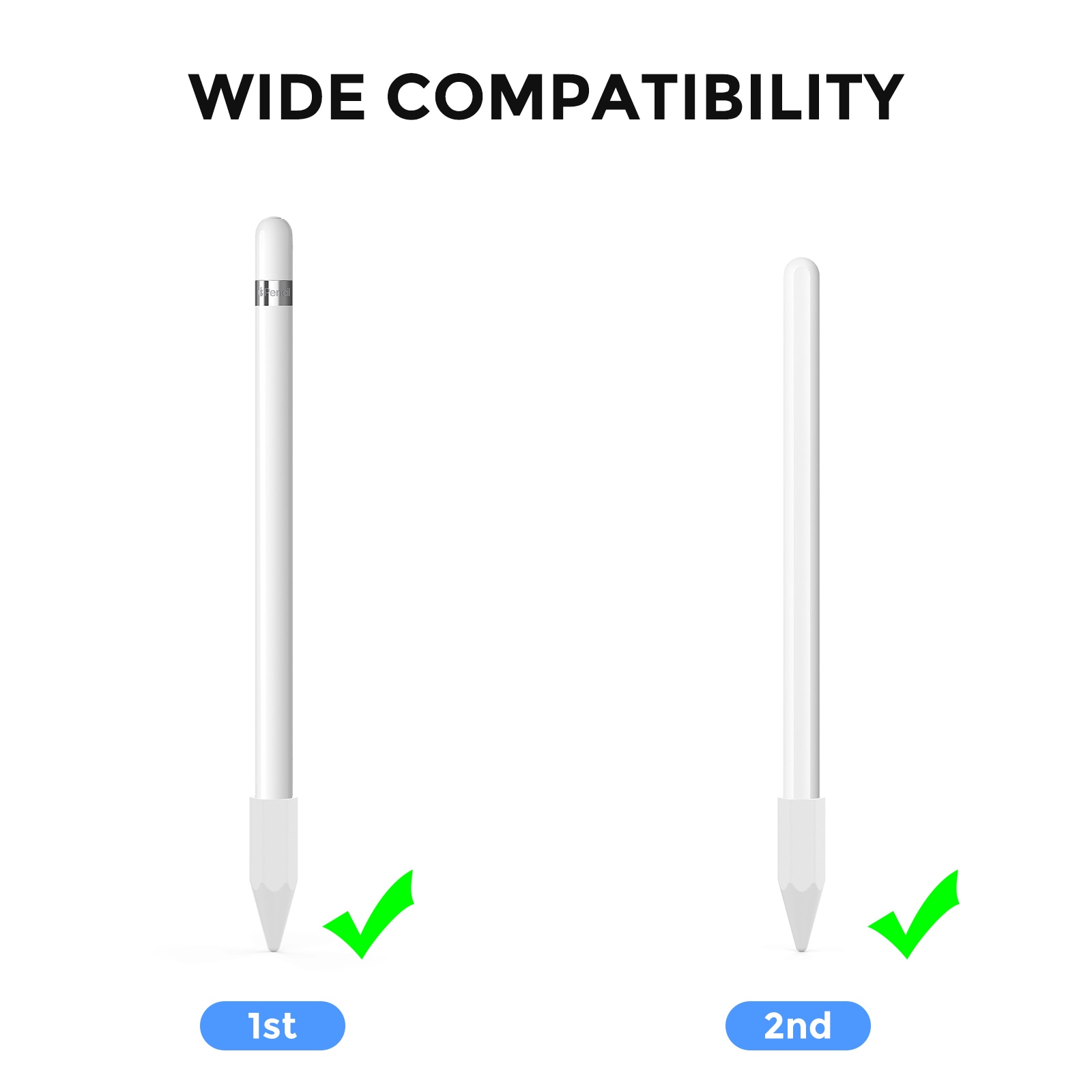 Apple Pencil Spidsbeskyttelse i TPU, Hvid