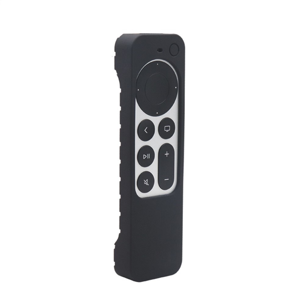 Apple TV 4K 2021 Gen 6 fjernbetjening robust stødabsorberende silikonecover, Sort