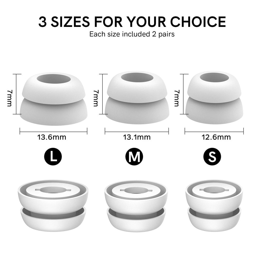   3-pak silikone Ear Tips, Sort