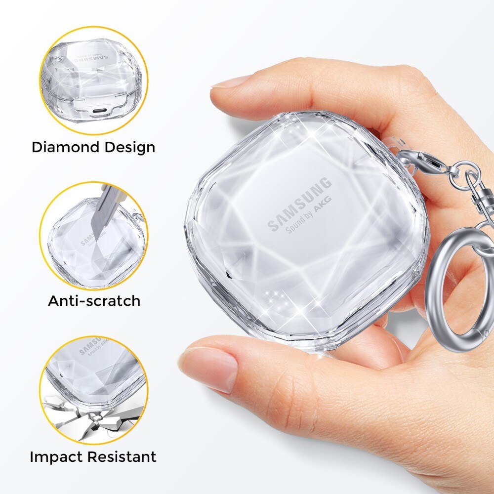 Samsung Galaxy Buds FE Cover diamant, Gennemsigtig