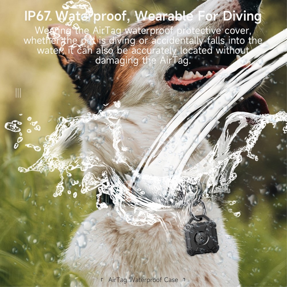 Apple AirTag vandtæt robust cover, Sort