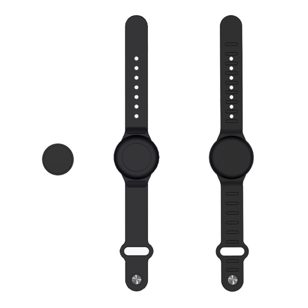 Apple AirTag Vandtæt silikonearmbånd, Sort